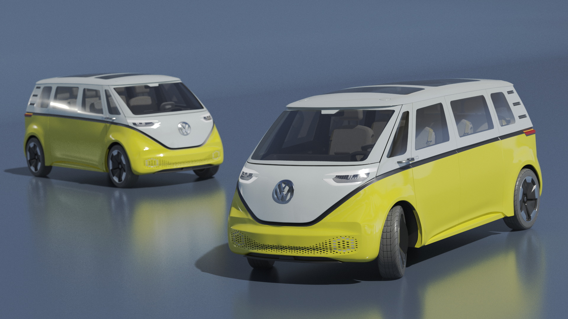 3D model Volkswagen ID Buzz Rigged