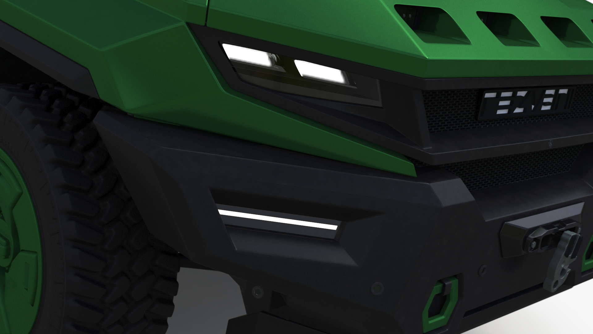 3D model 2024 Rezvani Vengeance Armored SUV Green