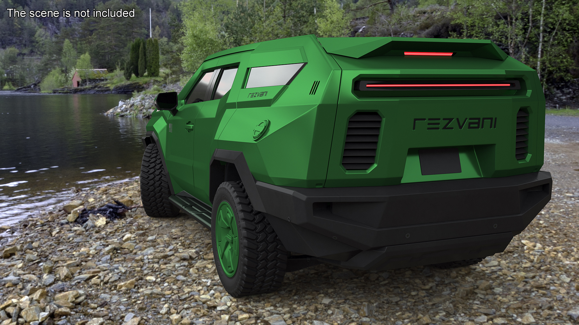 3D model 2024 Rezvani Vengeance Armored SUV Green