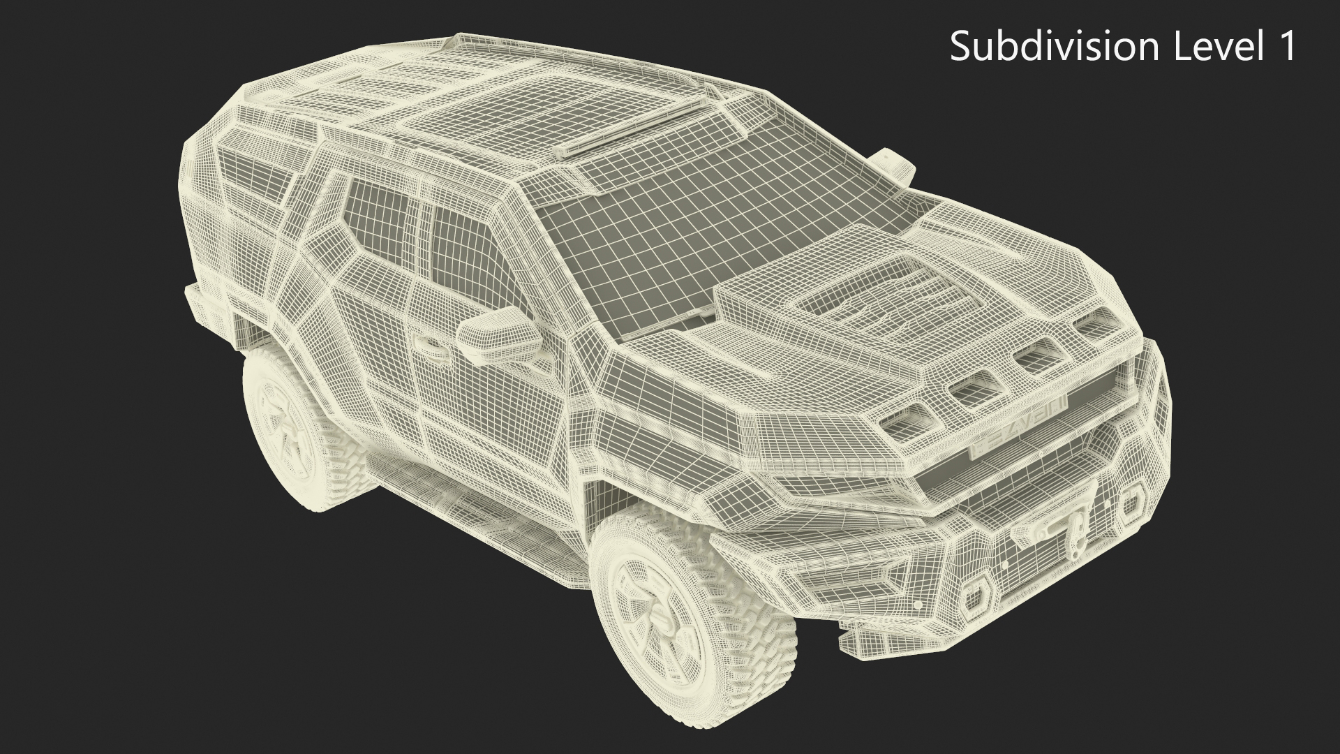 3D model 2024 Rezvani Vengeance Armored SUV Green