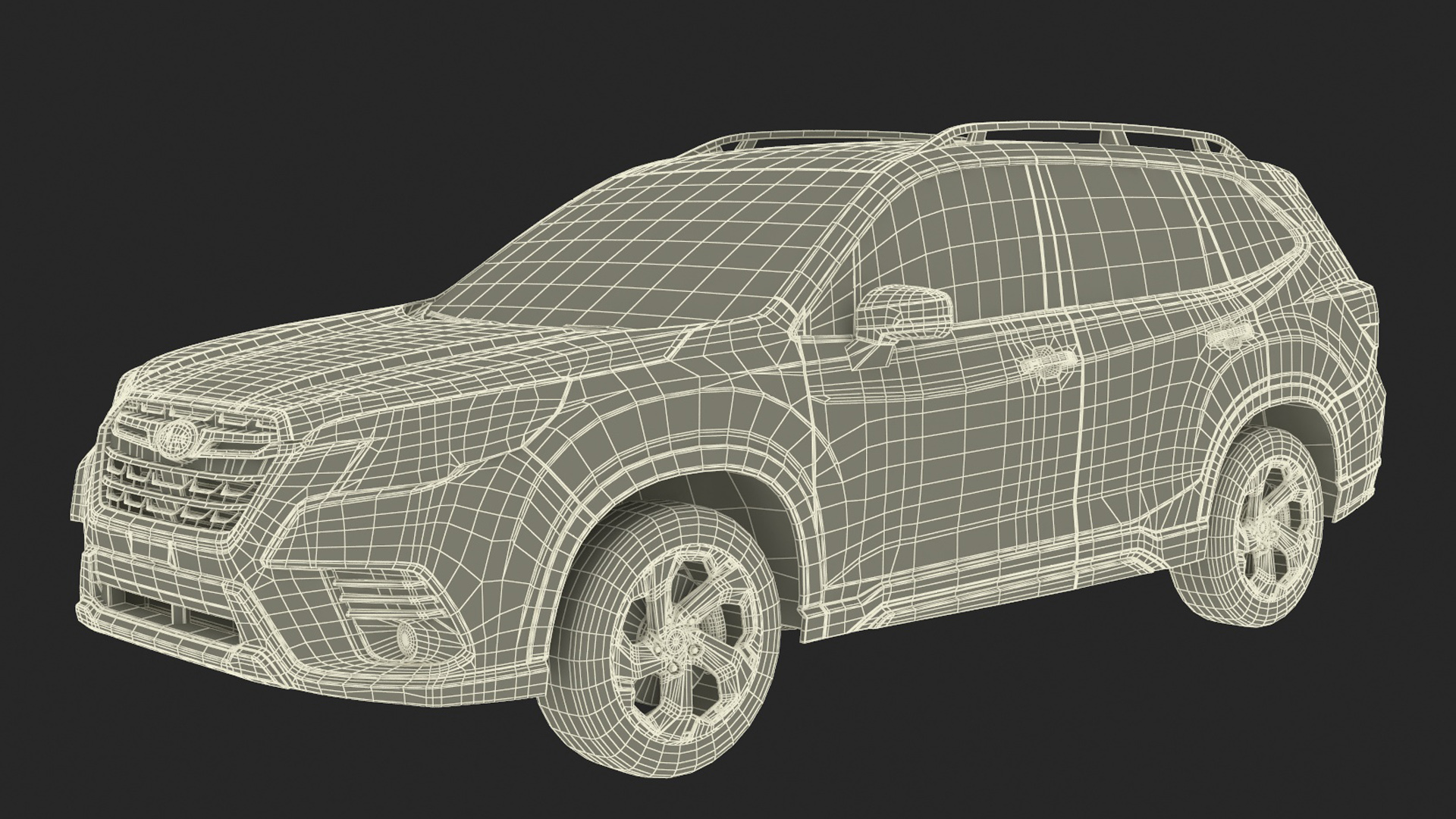 3D Blue Subaru Forester 2022 Simplified