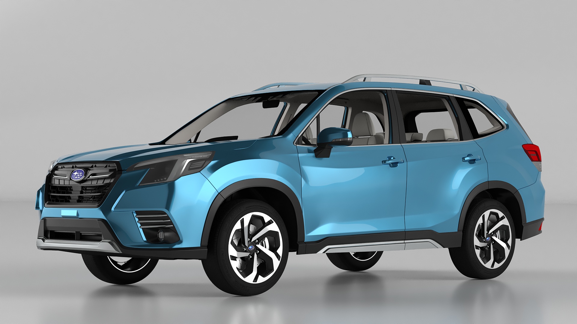 3D Blue Subaru Forester 2022 Simplified