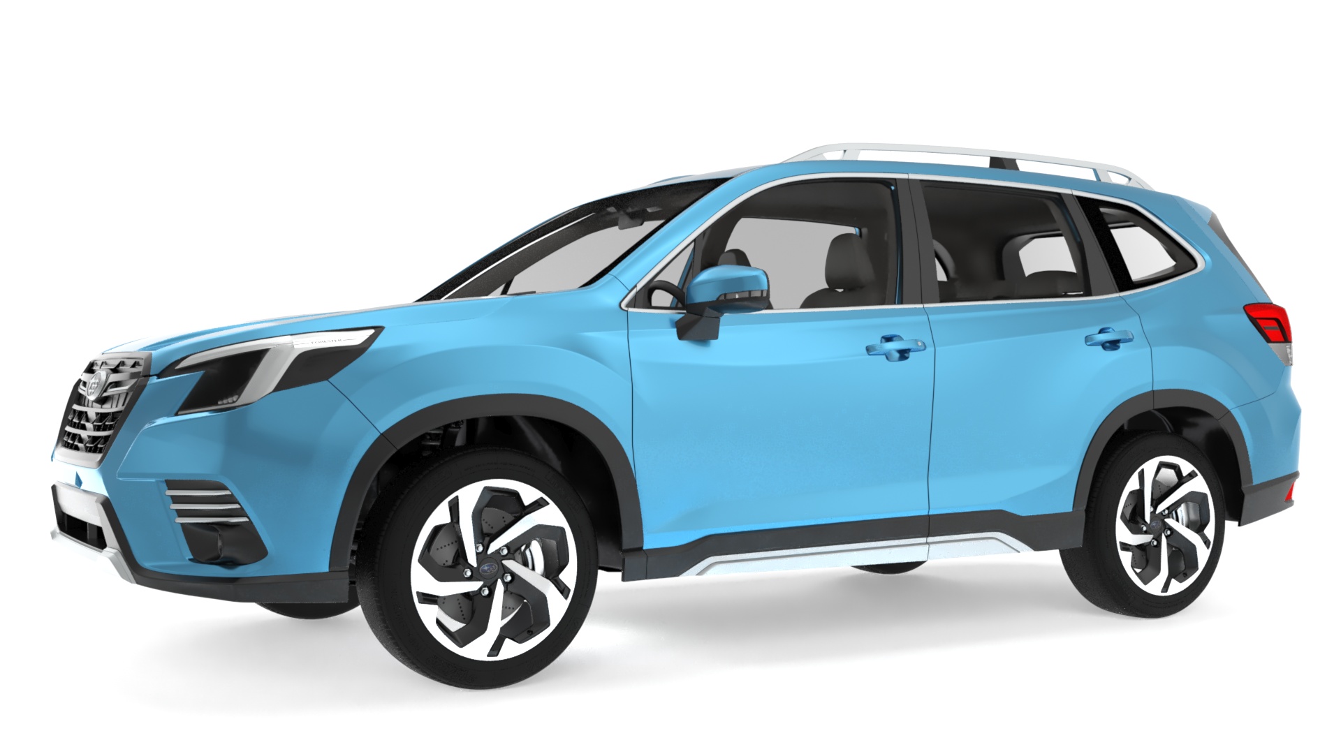 3D Blue Subaru Forester 2022 Simplified