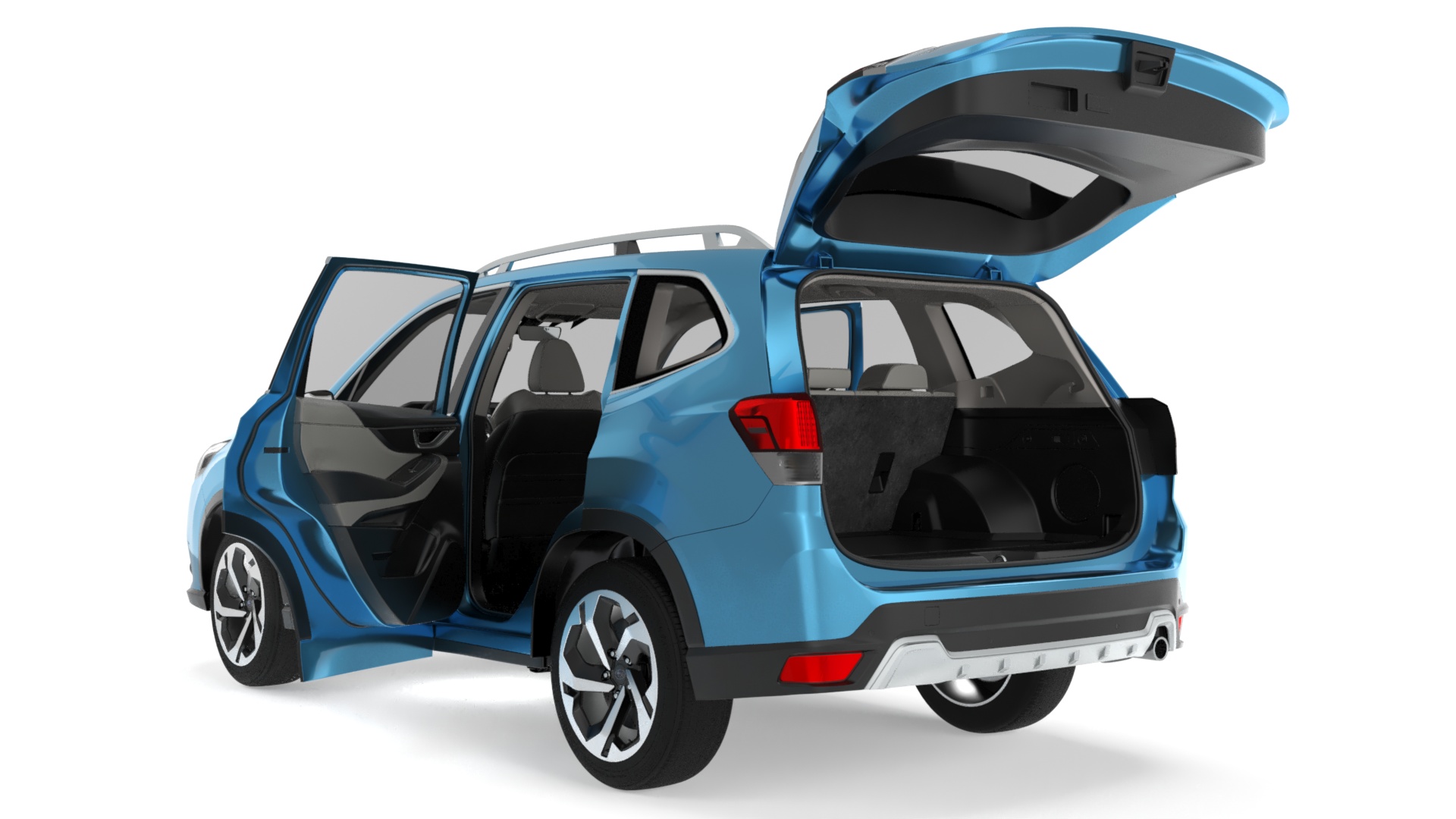 3D Blue Subaru Forester 2022 Simplified