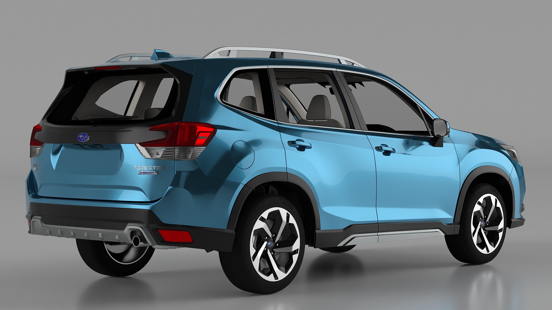 3D Blue Subaru Forester 2022 Simplified