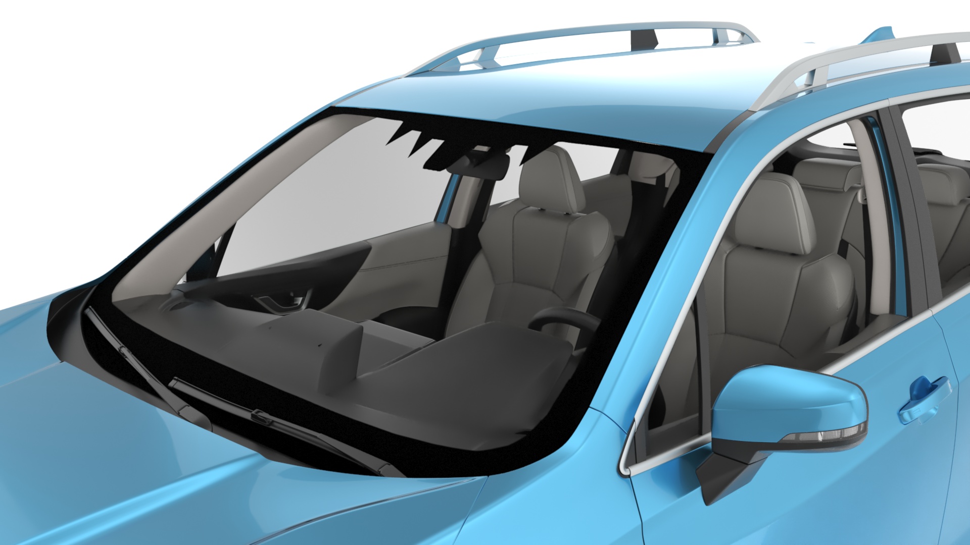 3D Blue Subaru Forester 2022 Simplified