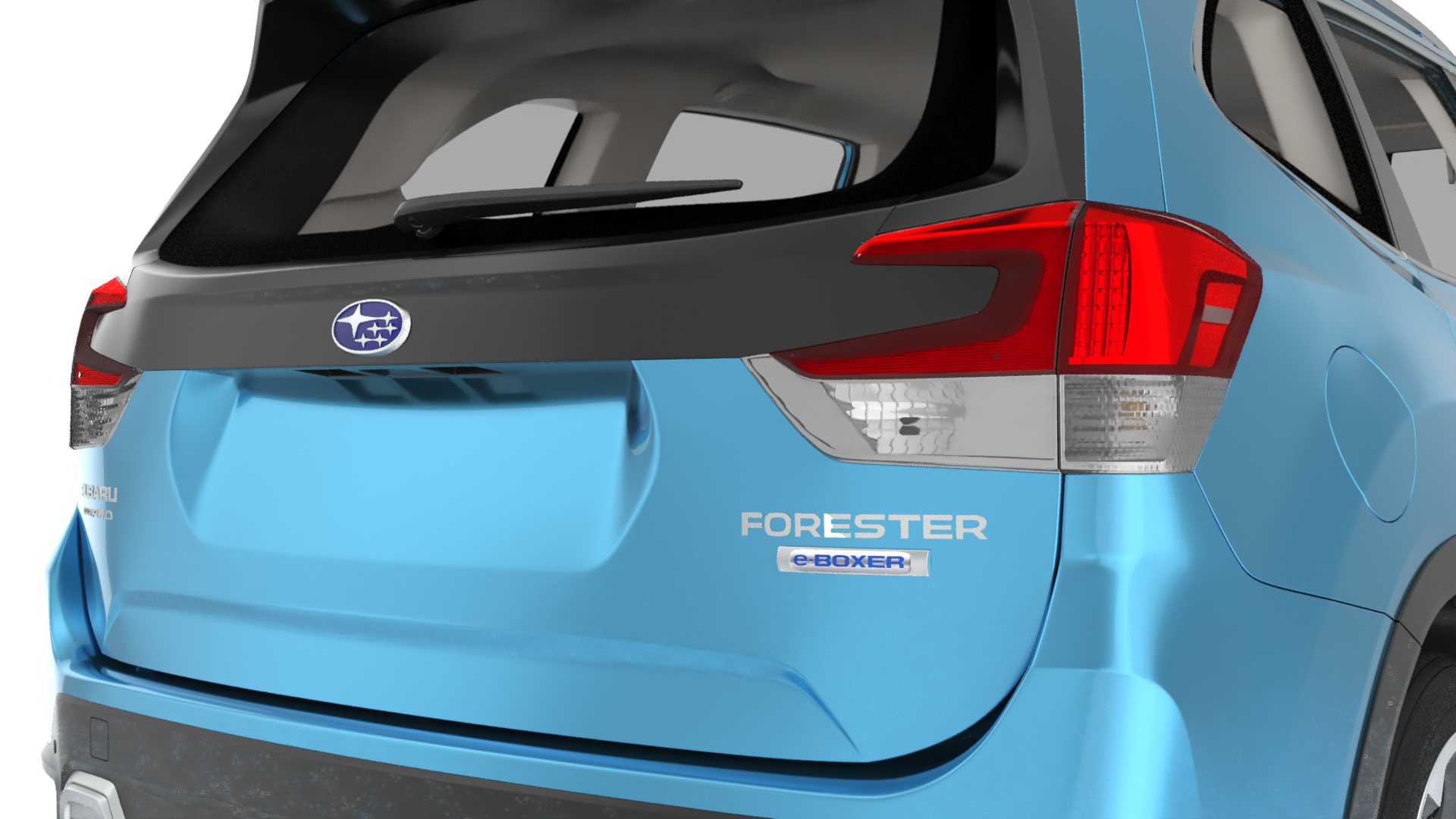 3D Blue Subaru Forester 2022 Simplified