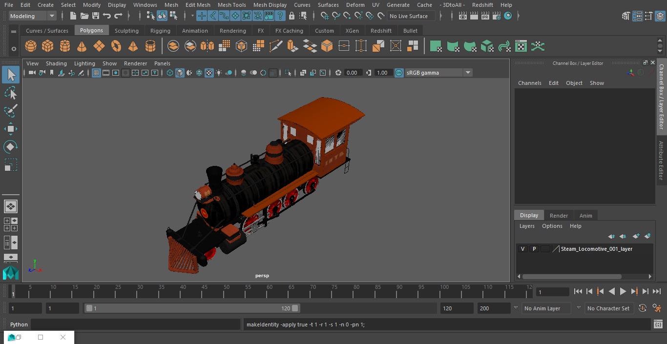 3D Steam Locomotive