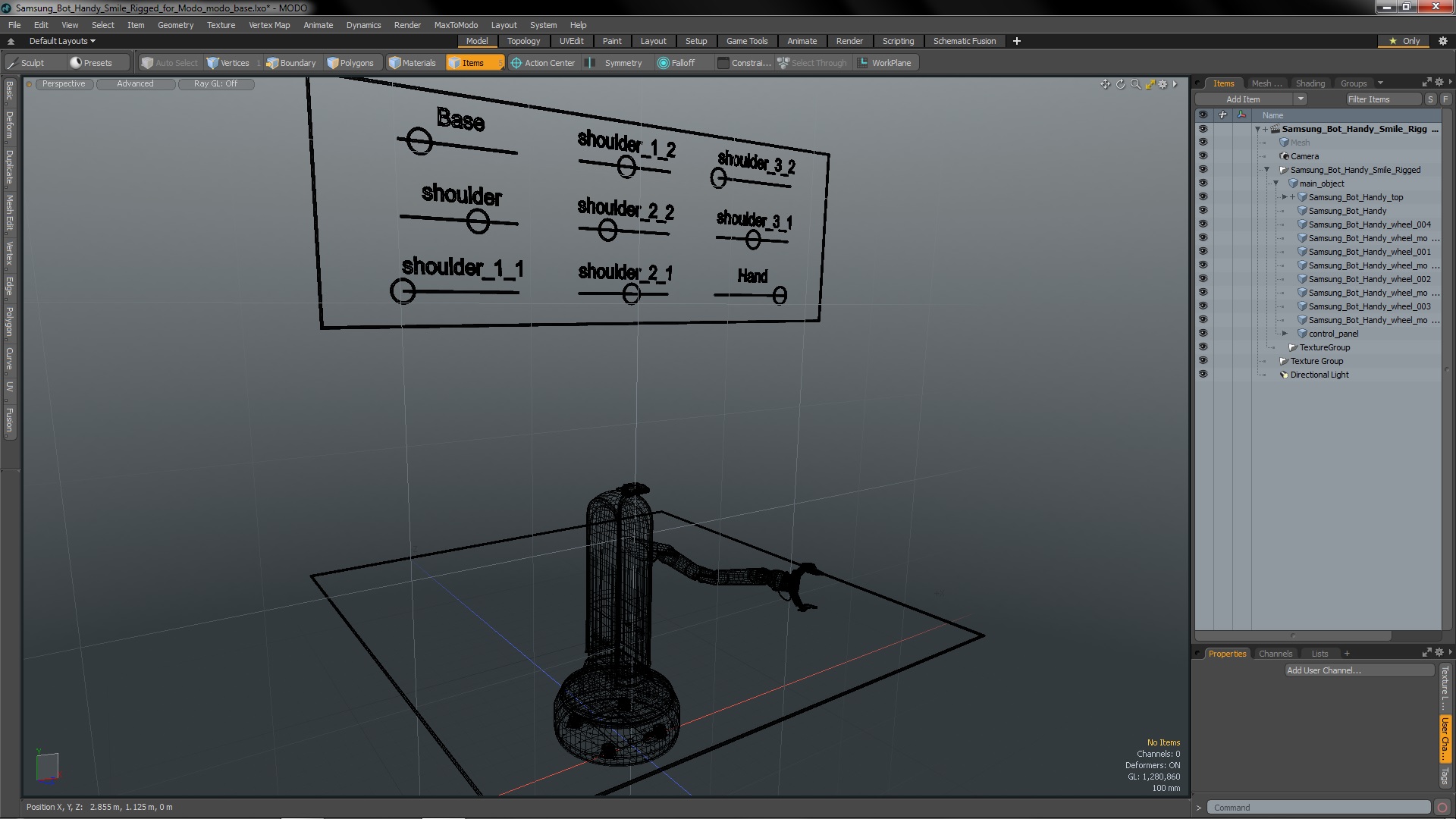 Samsung Bot Handy Smile Rigged for Modo 3D model