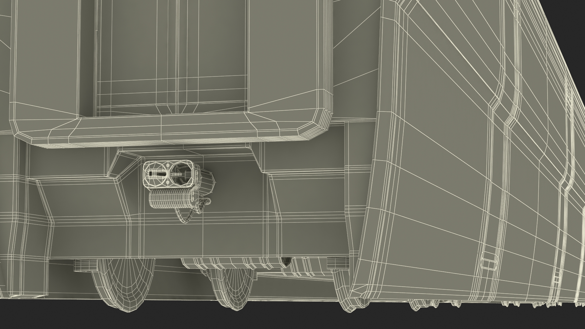 3D Futuristic Passenger Train Silver model