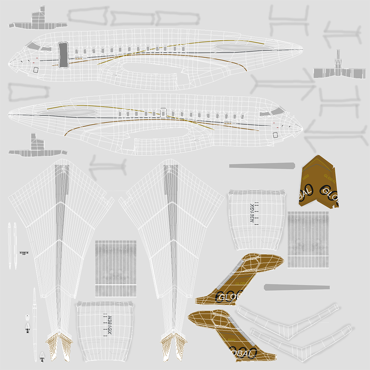 Bombardier Global 6000 3D