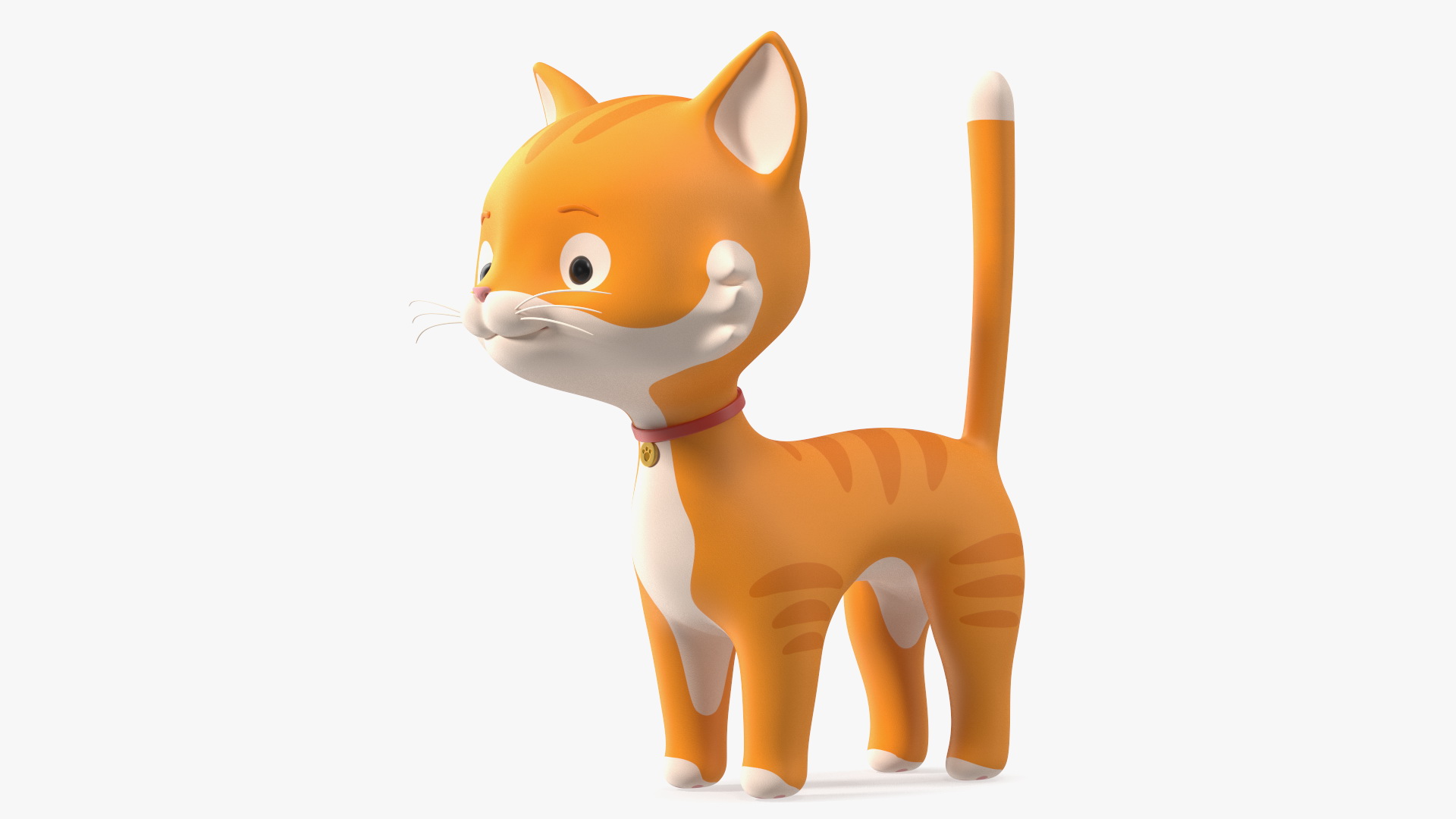 3D Funny and Cute Cartoon Cat Rigged model