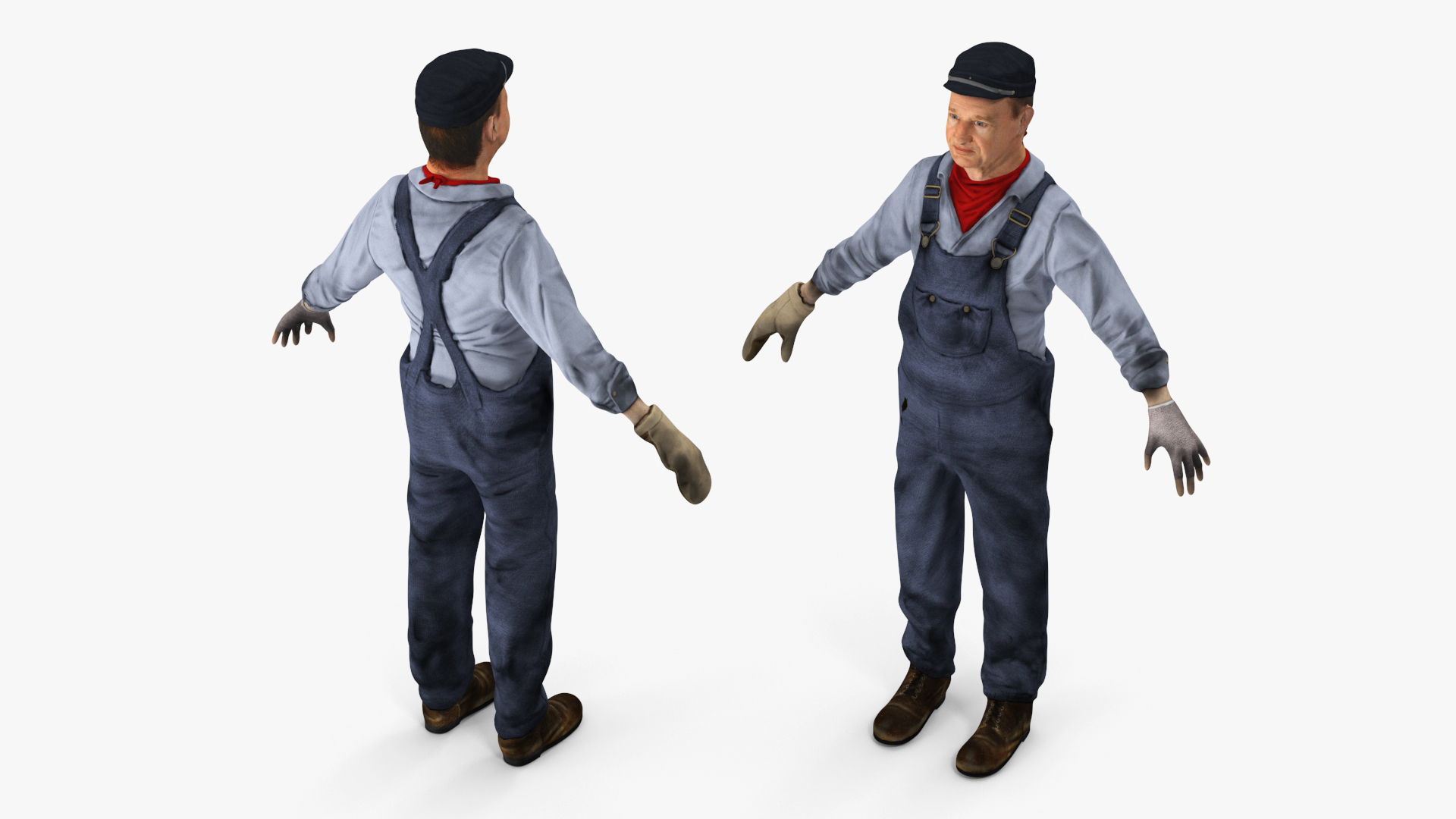 3D model Train Conductor Character