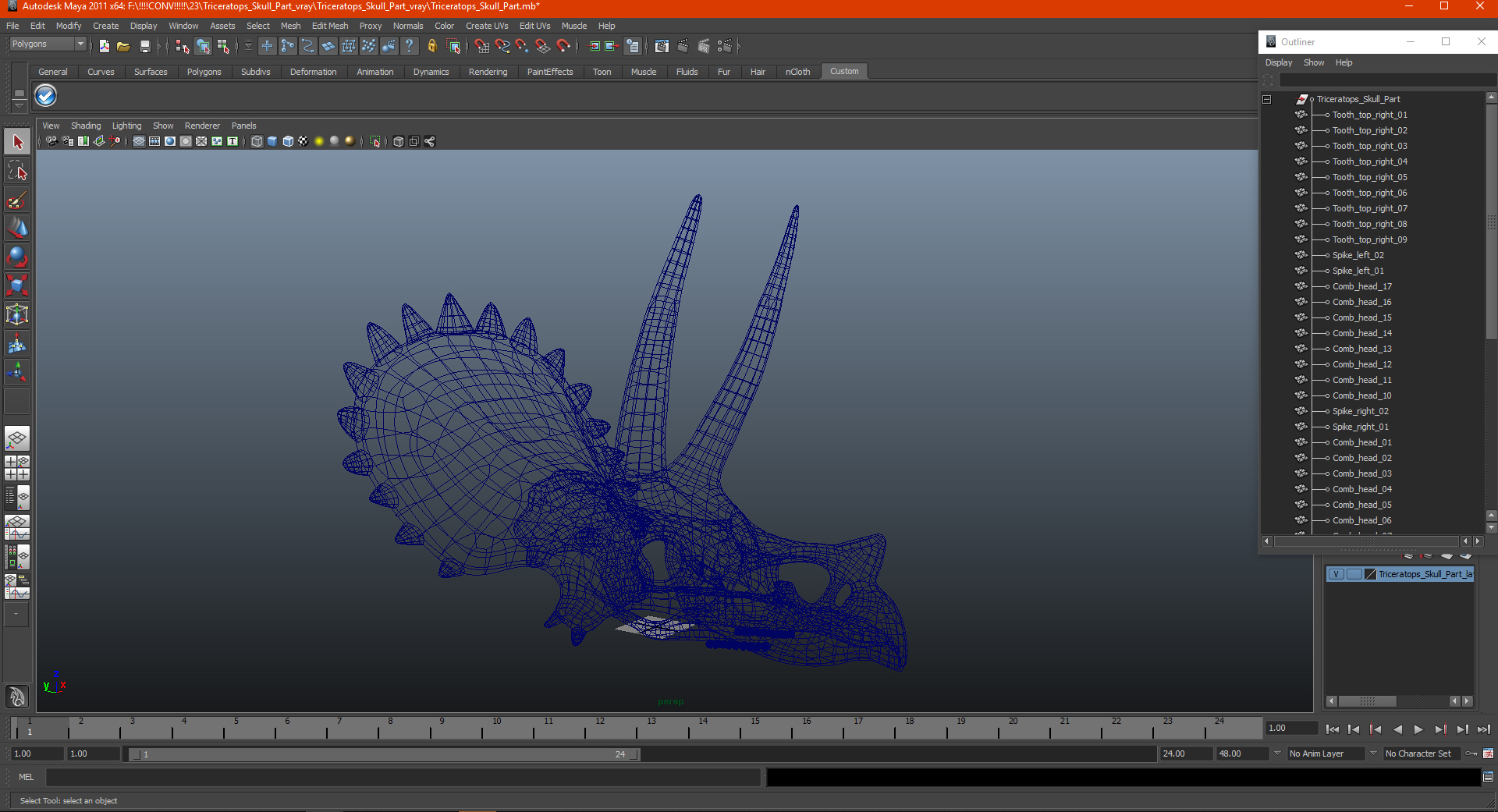 Triceratops Skull Part 3D