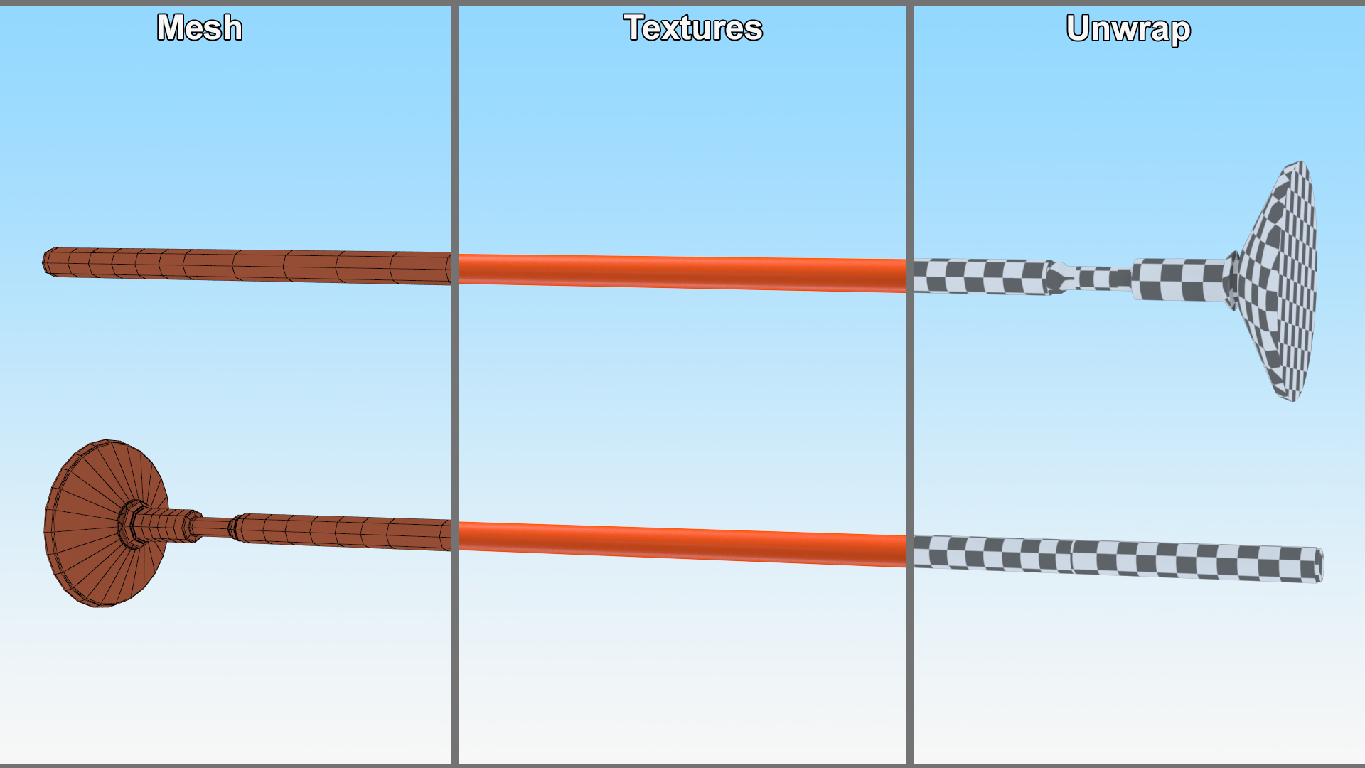 3D Slalom Pole With Base