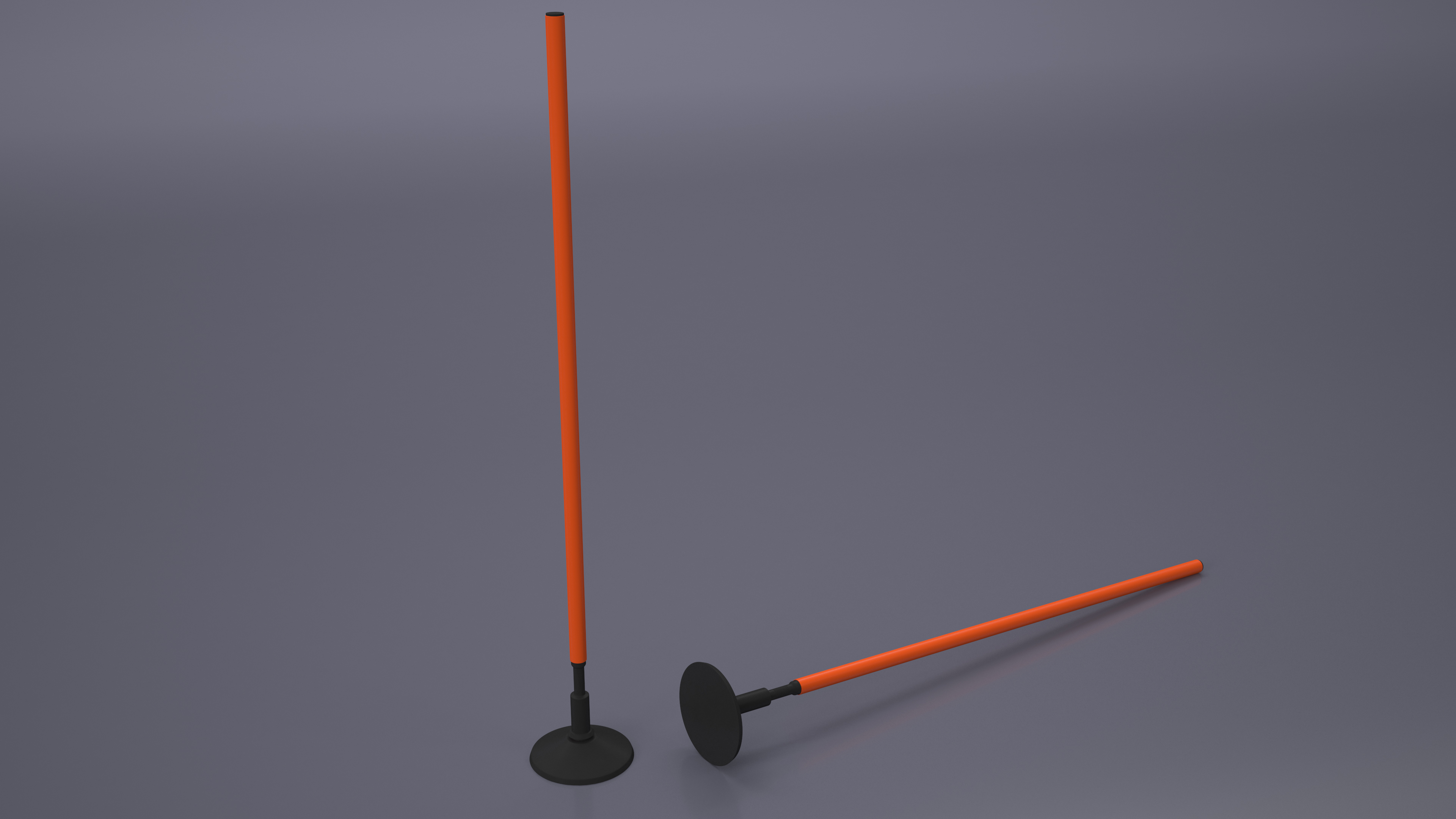 3D Slalom Pole With Base