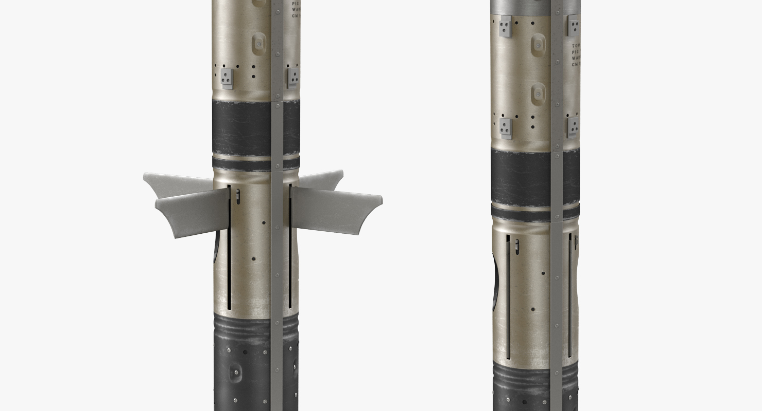 3D BGM 71D TOW Missile Rigged