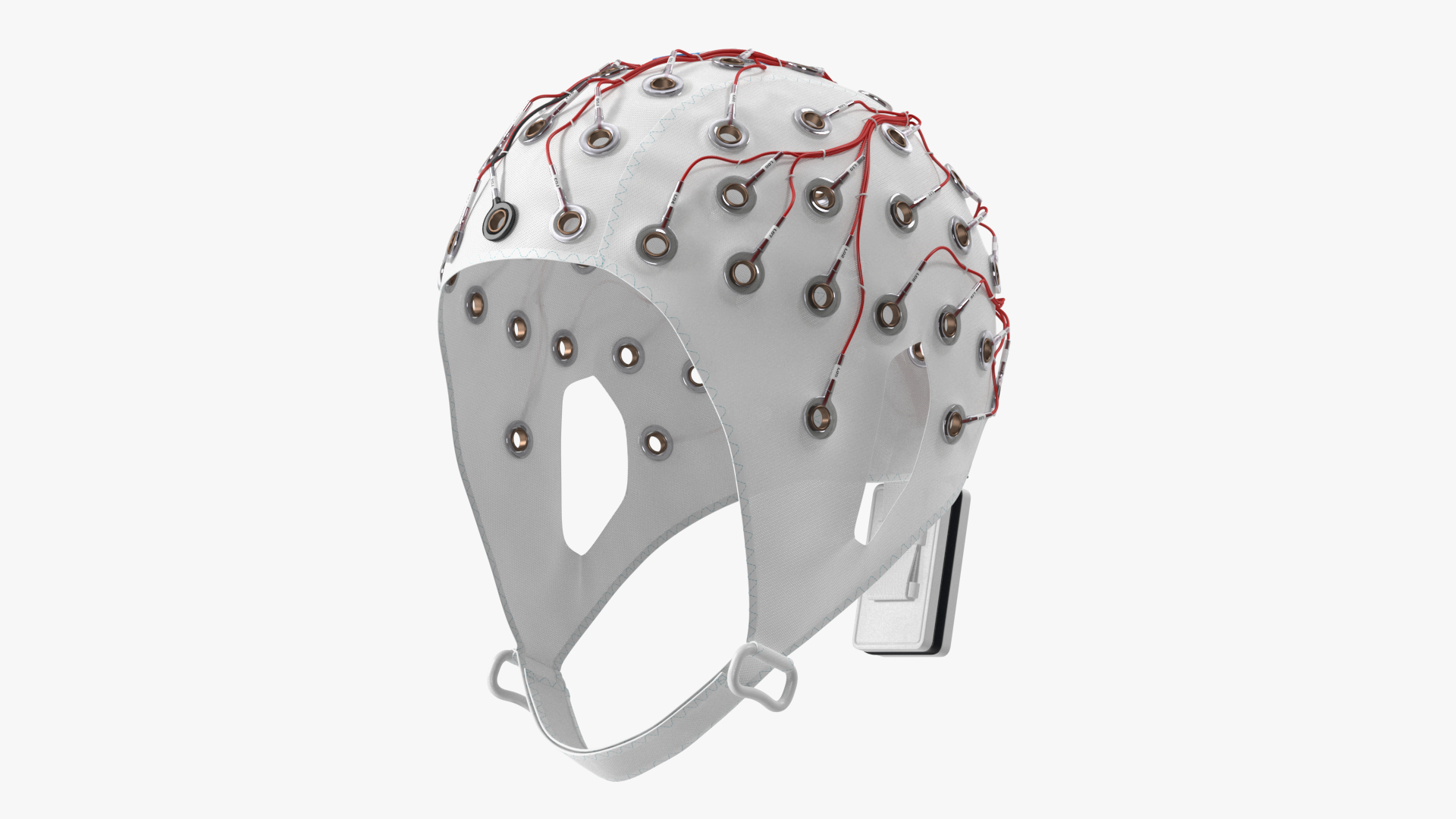 3D EEG Electrode Cap White model