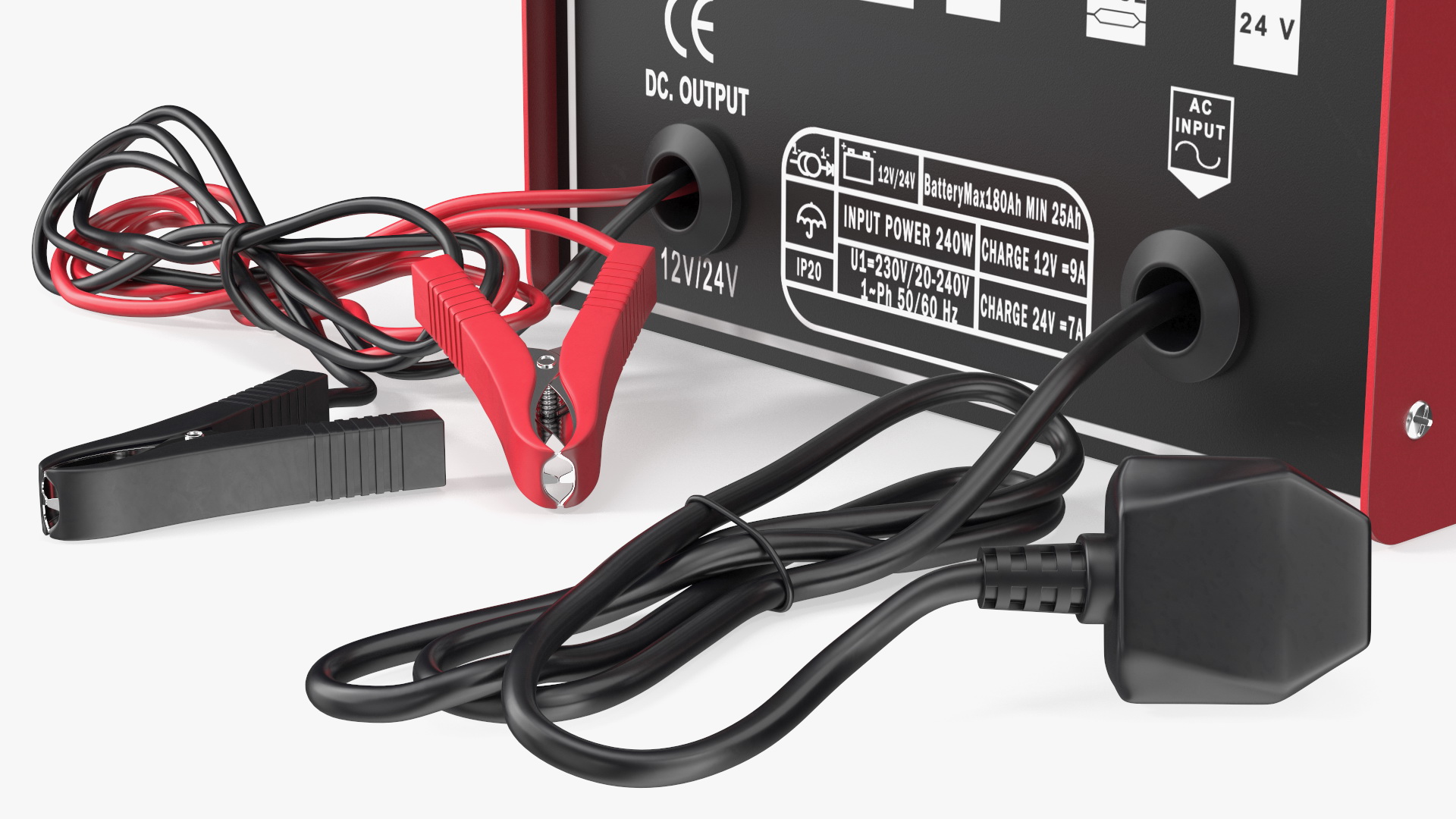 Car Battery Charge Red 3D