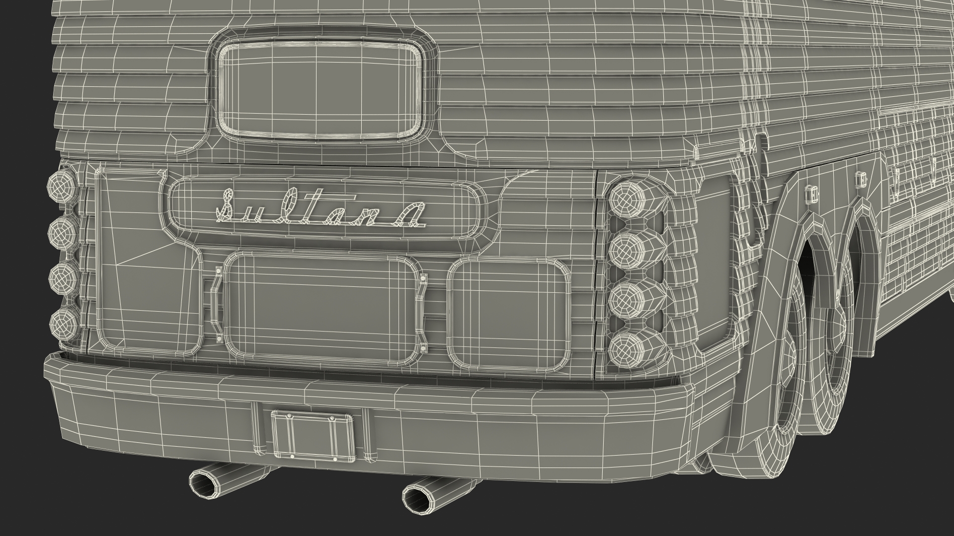 Sultana 1973 Bus Simple Interior 3D