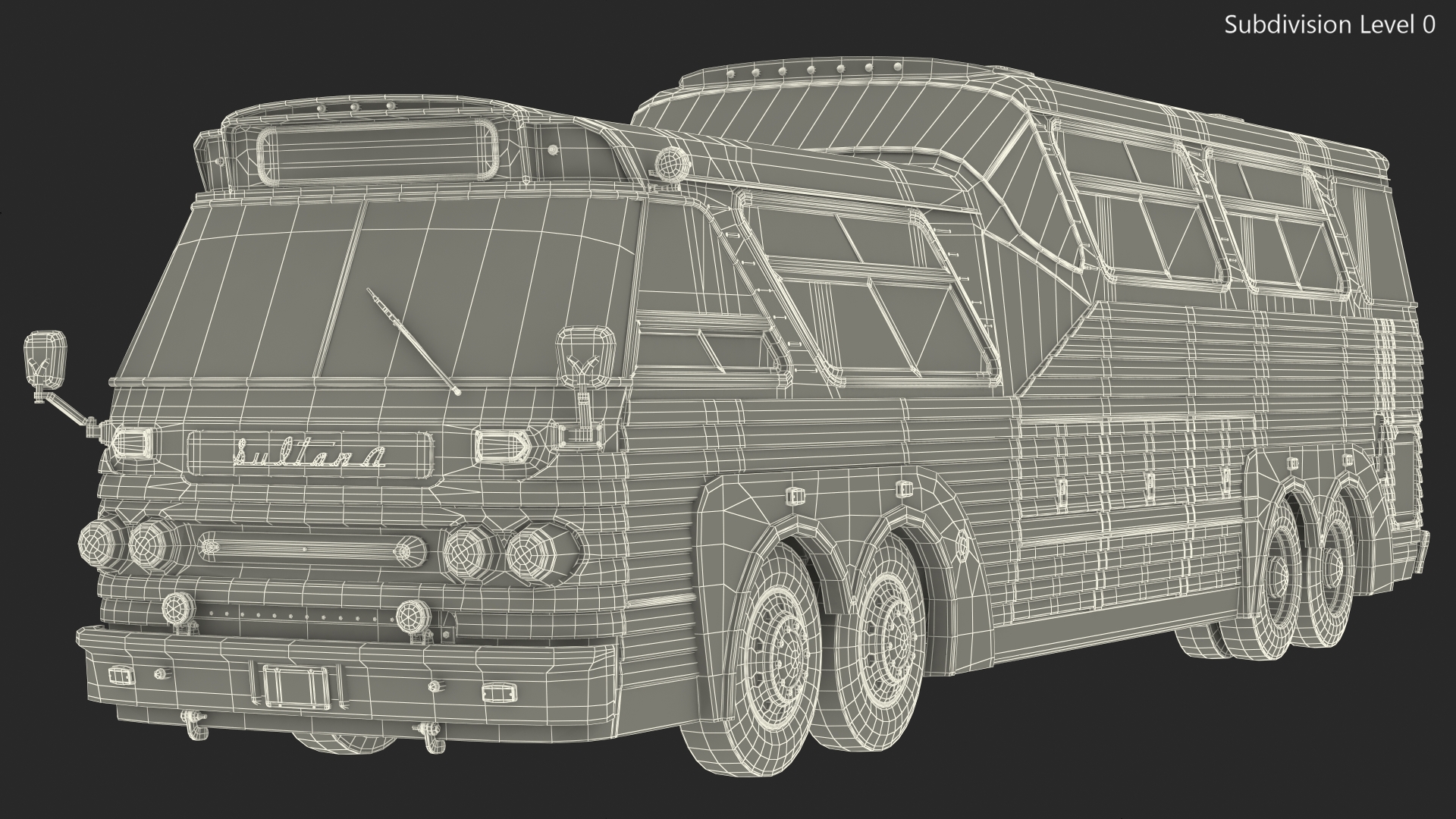 Sultana 1973 Bus Simple Interior 3D