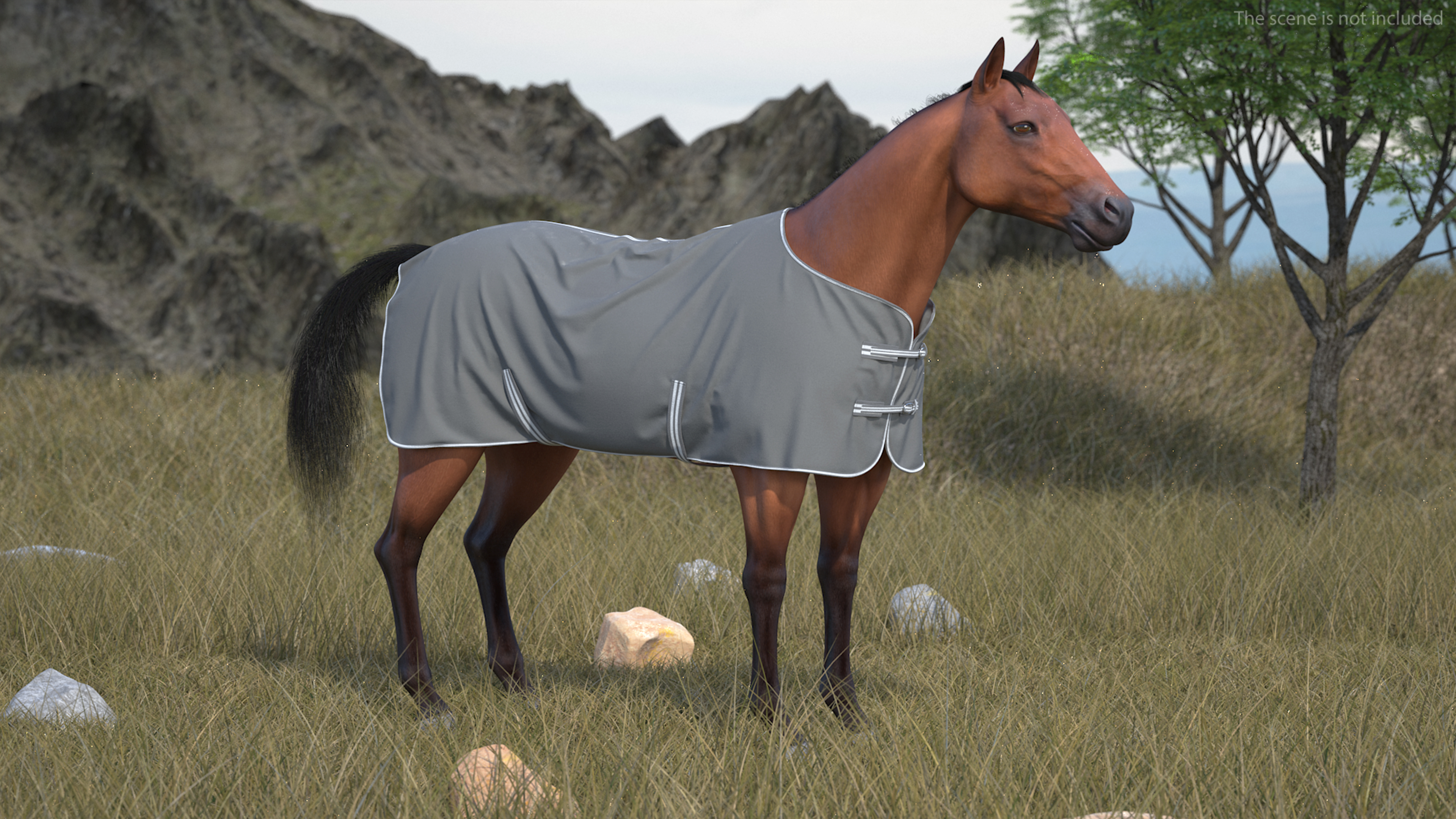 3D Grey Fleece Horse Rug