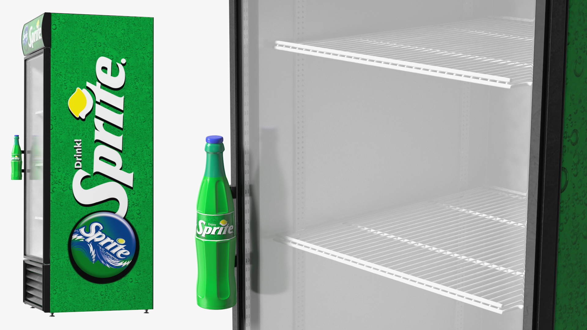 3D Sprite Fridge model