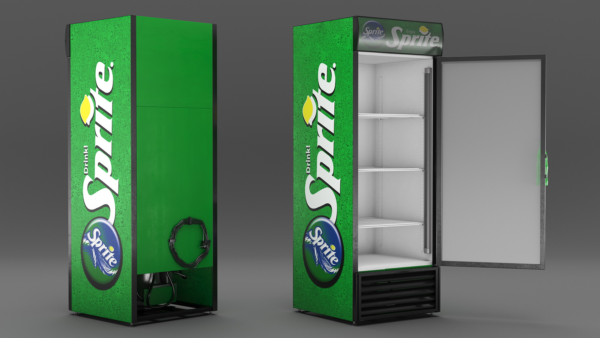 3D Sprite Fridge model