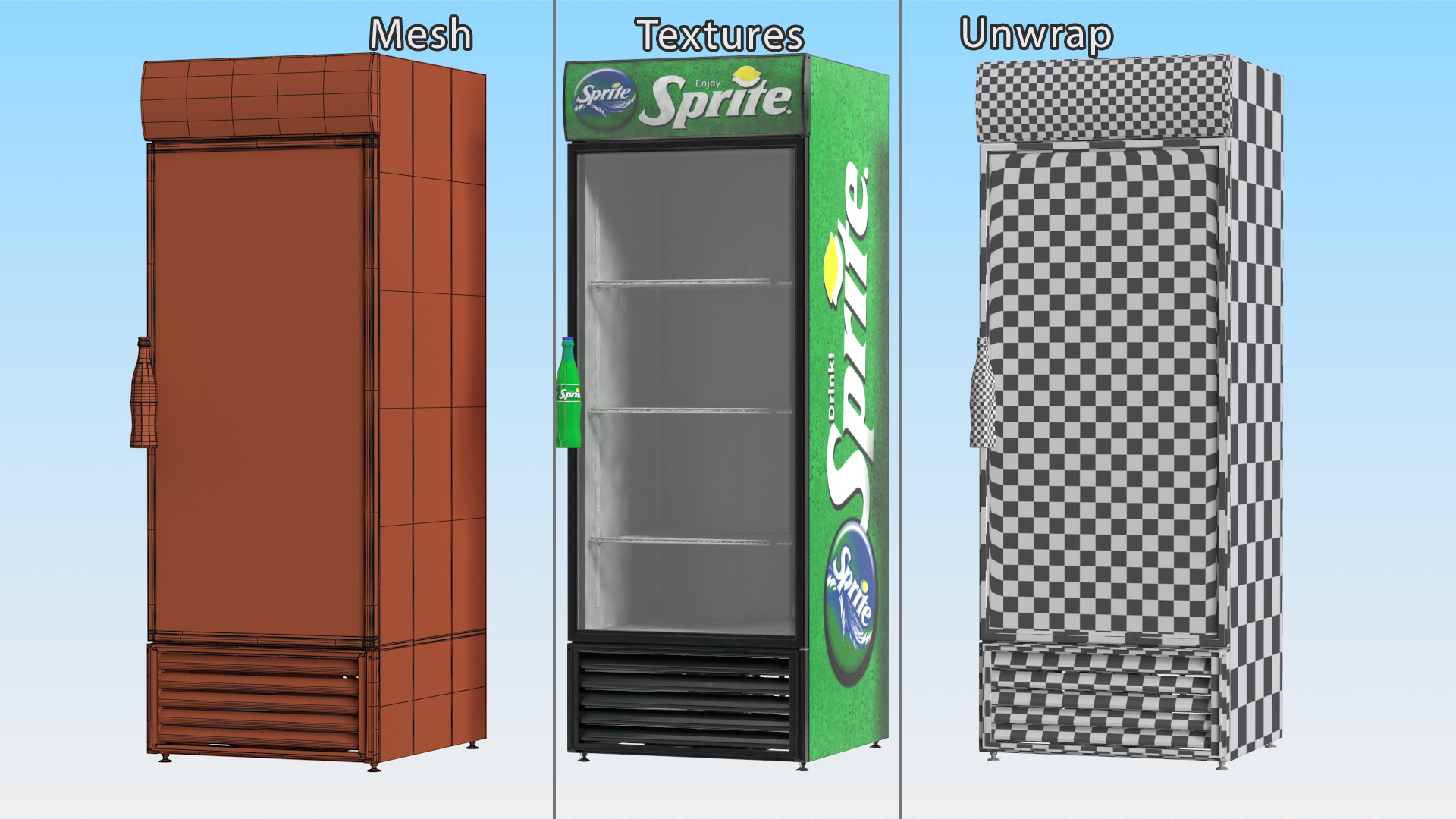 3D Sprite Fridge model