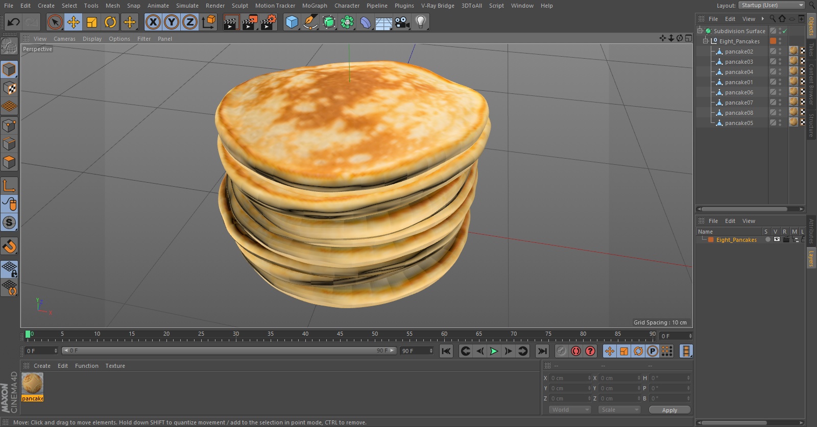 Eight Pancakes 3D model