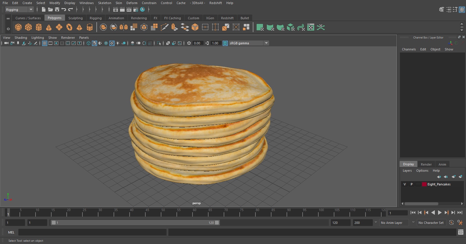 Eight Pancakes 3D model