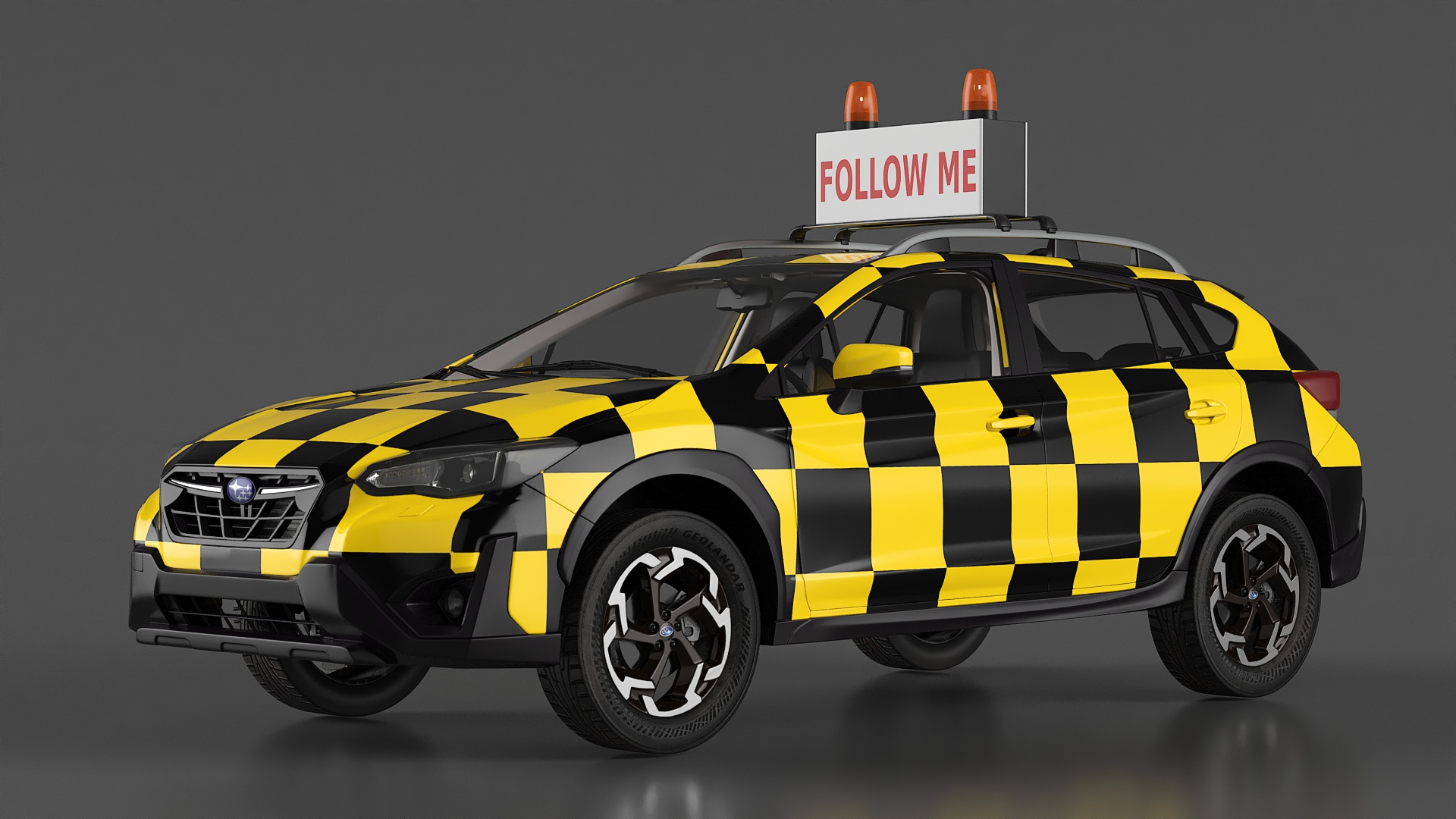 3D model Subaru XV Airport Follow Me Vehicle