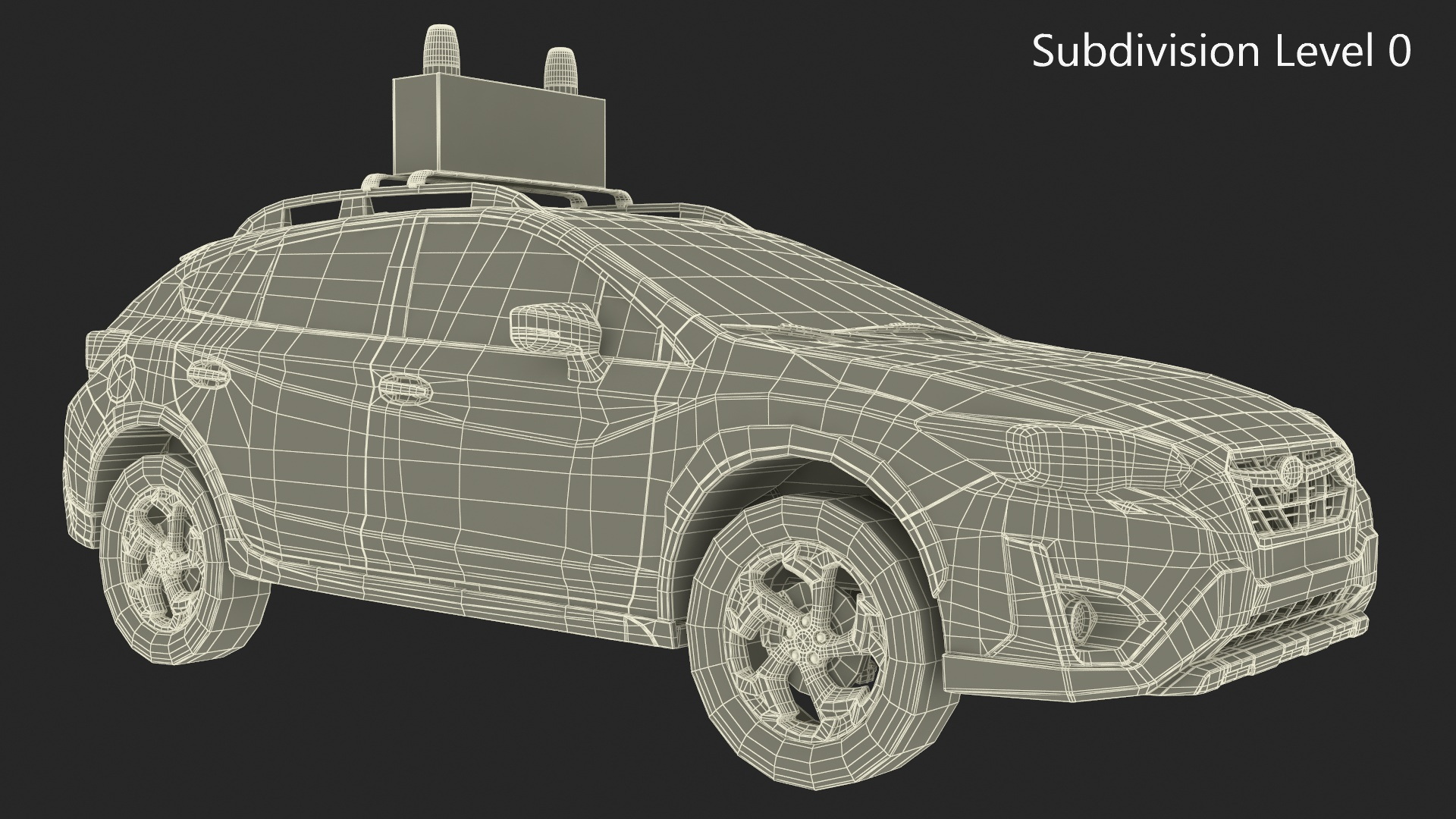 3D model Subaru XV Airport Follow Me Vehicle