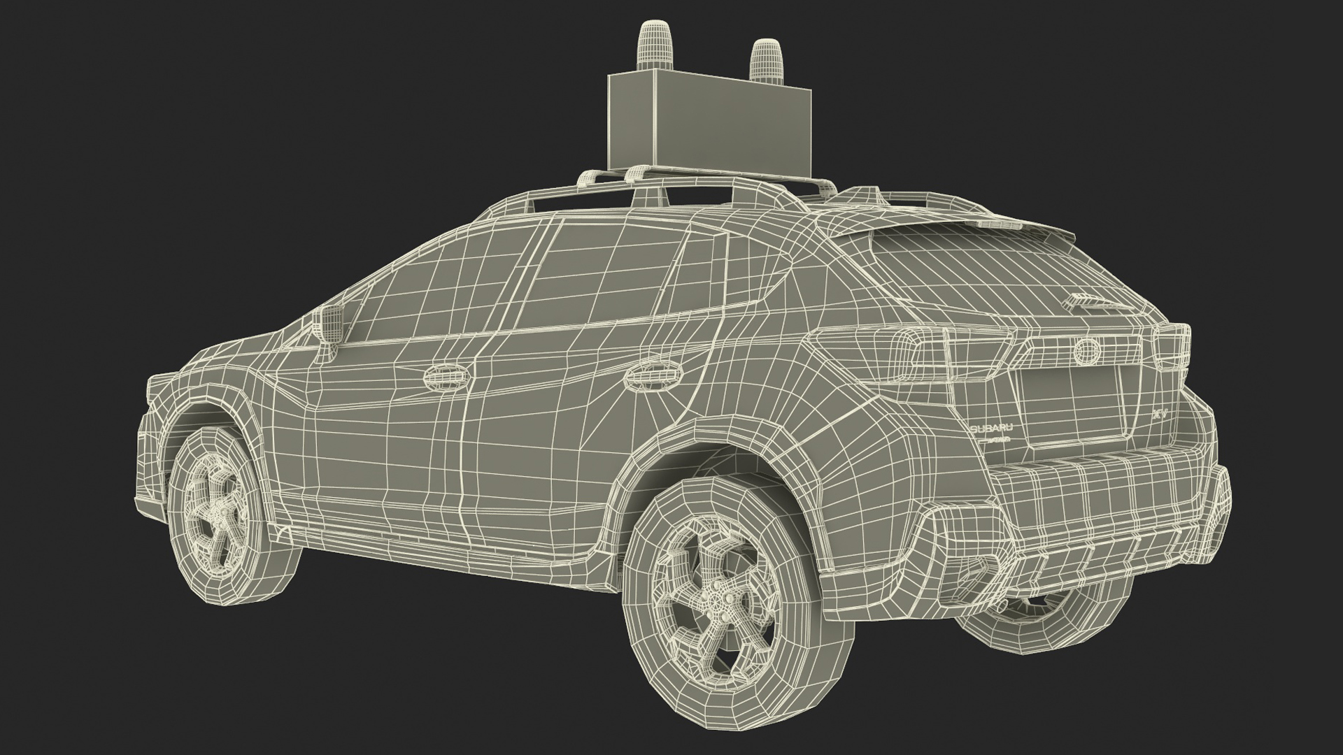 3D model Subaru XV Airport Follow Me Vehicle