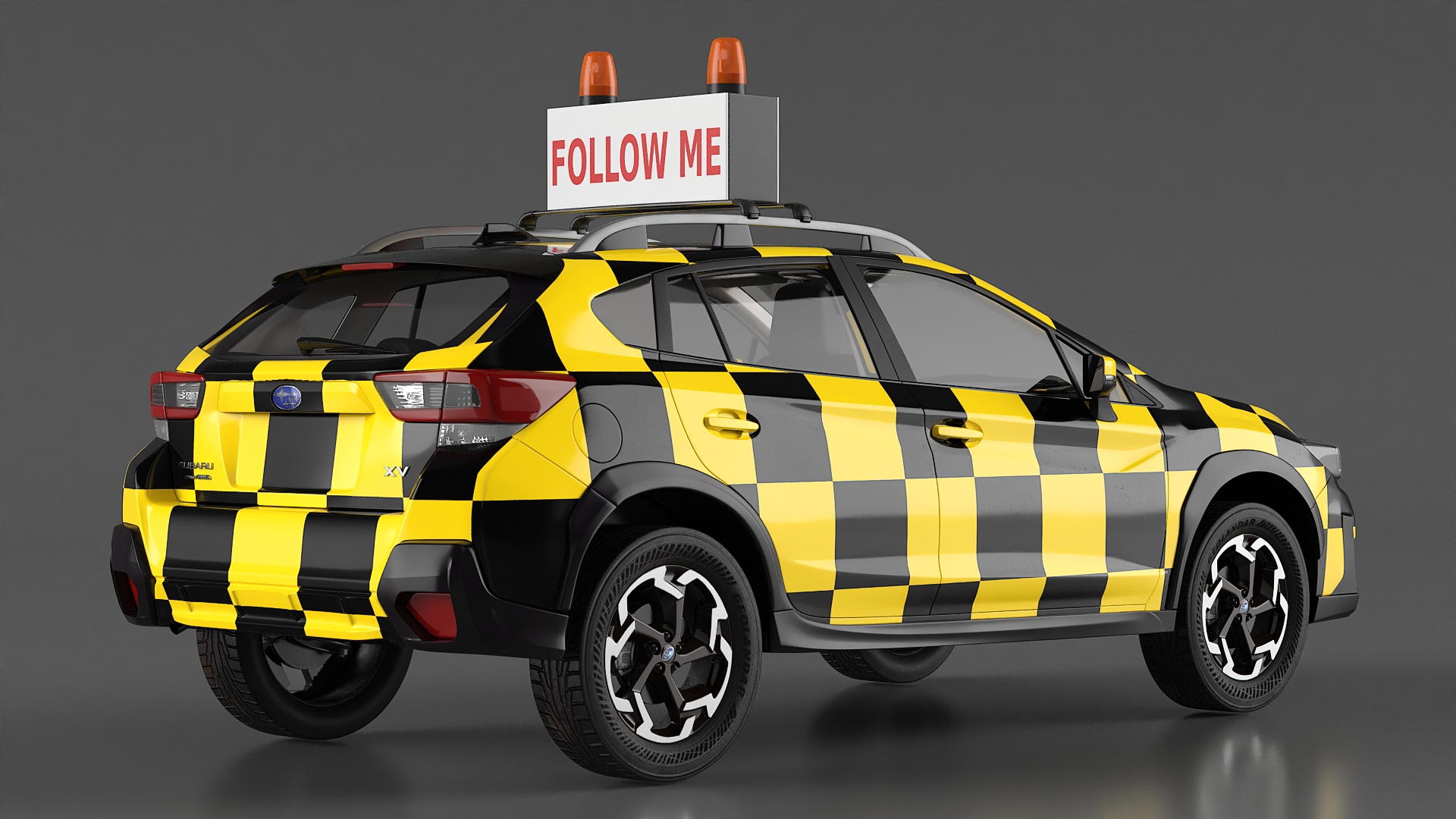 3D model Subaru XV Airport Follow Me Vehicle