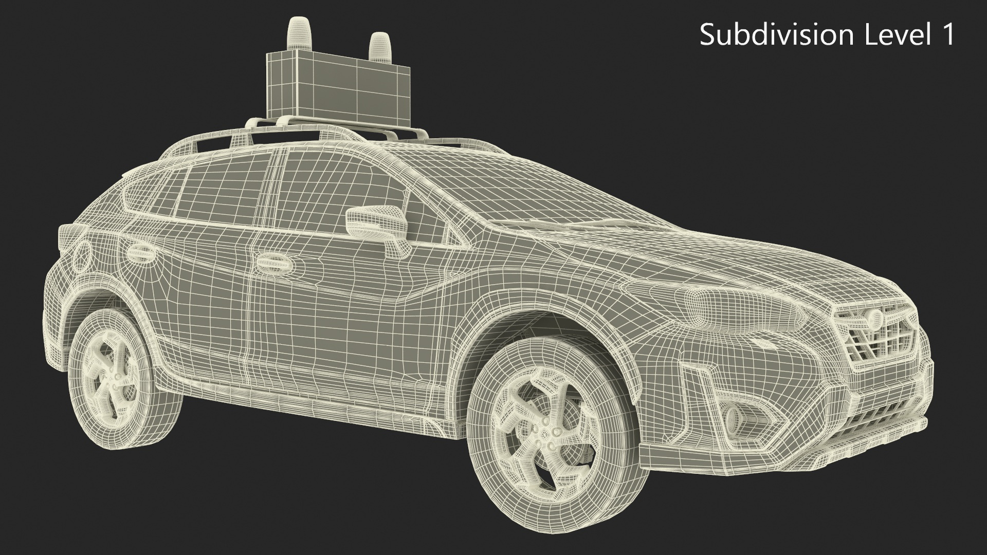 3D model Subaru XV Airport Follow Me Vehicle