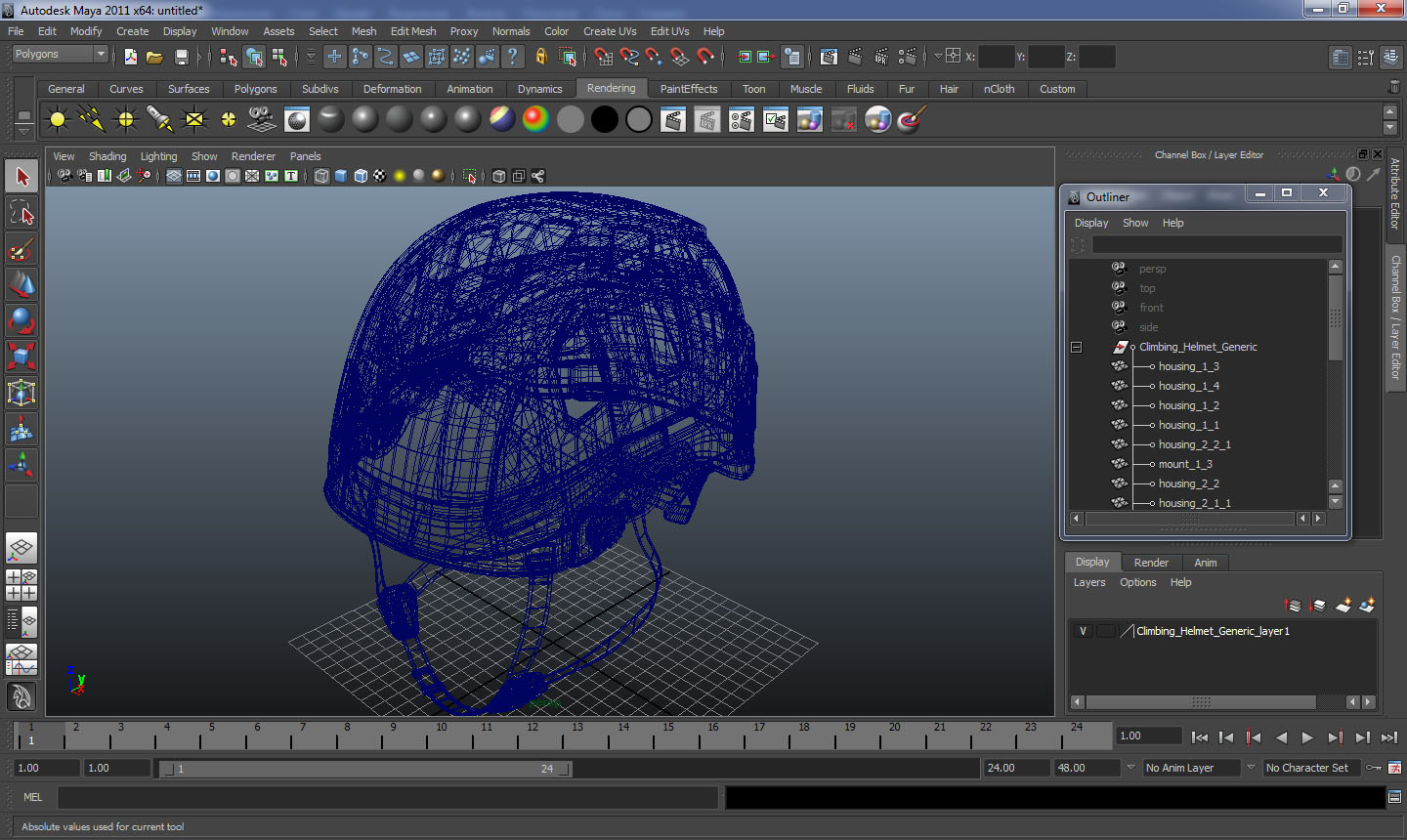 3D Climbing Helmet Generic model