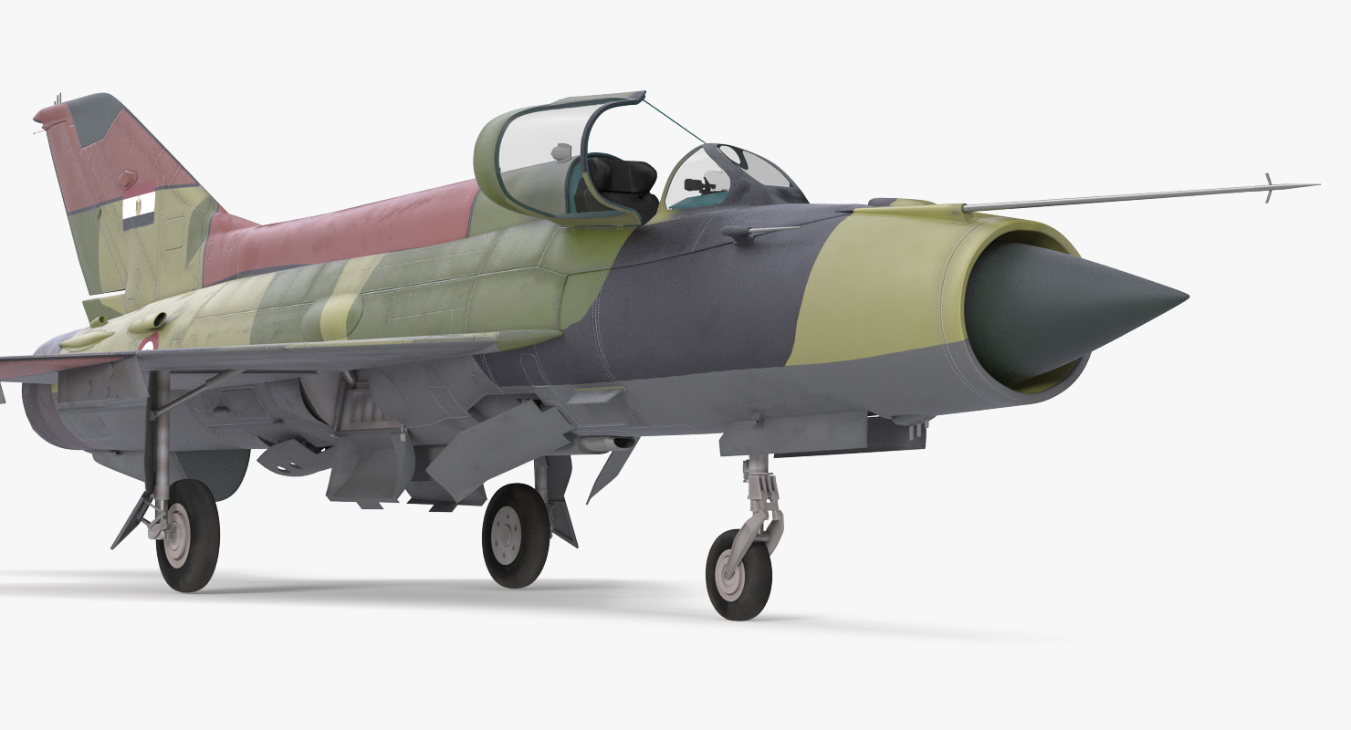 MiG 21 Egyptian Air Force Rigged 3D