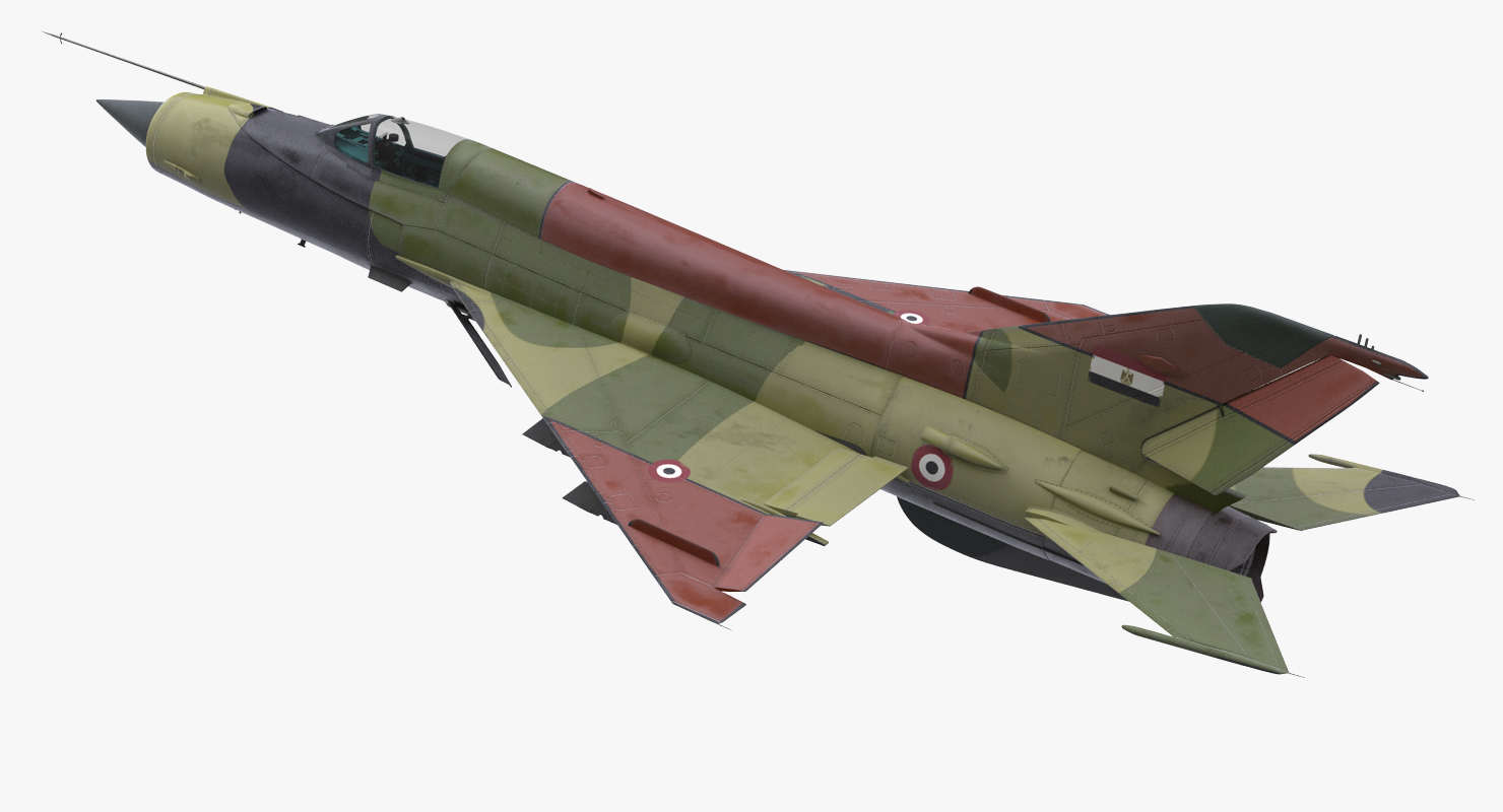 MiG 21 Egyptian Air Force Rigged 3D