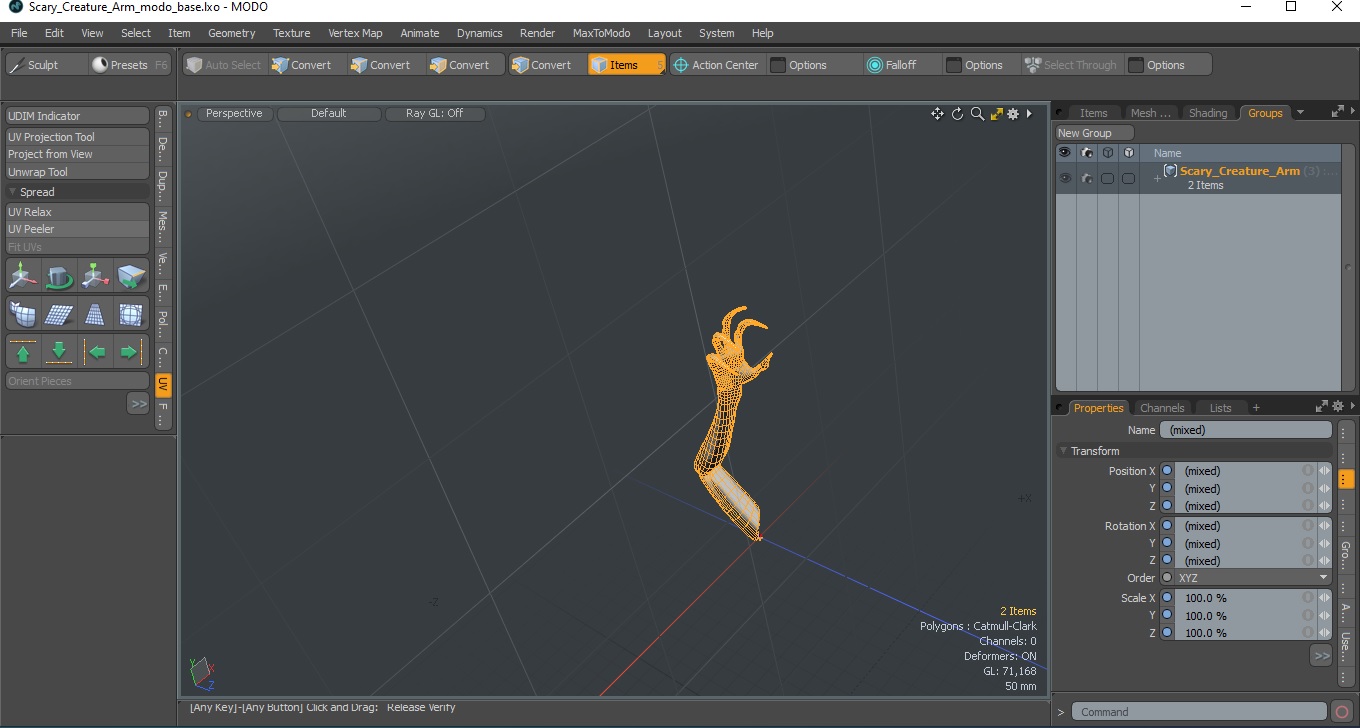 3D Scary Creature Arm model