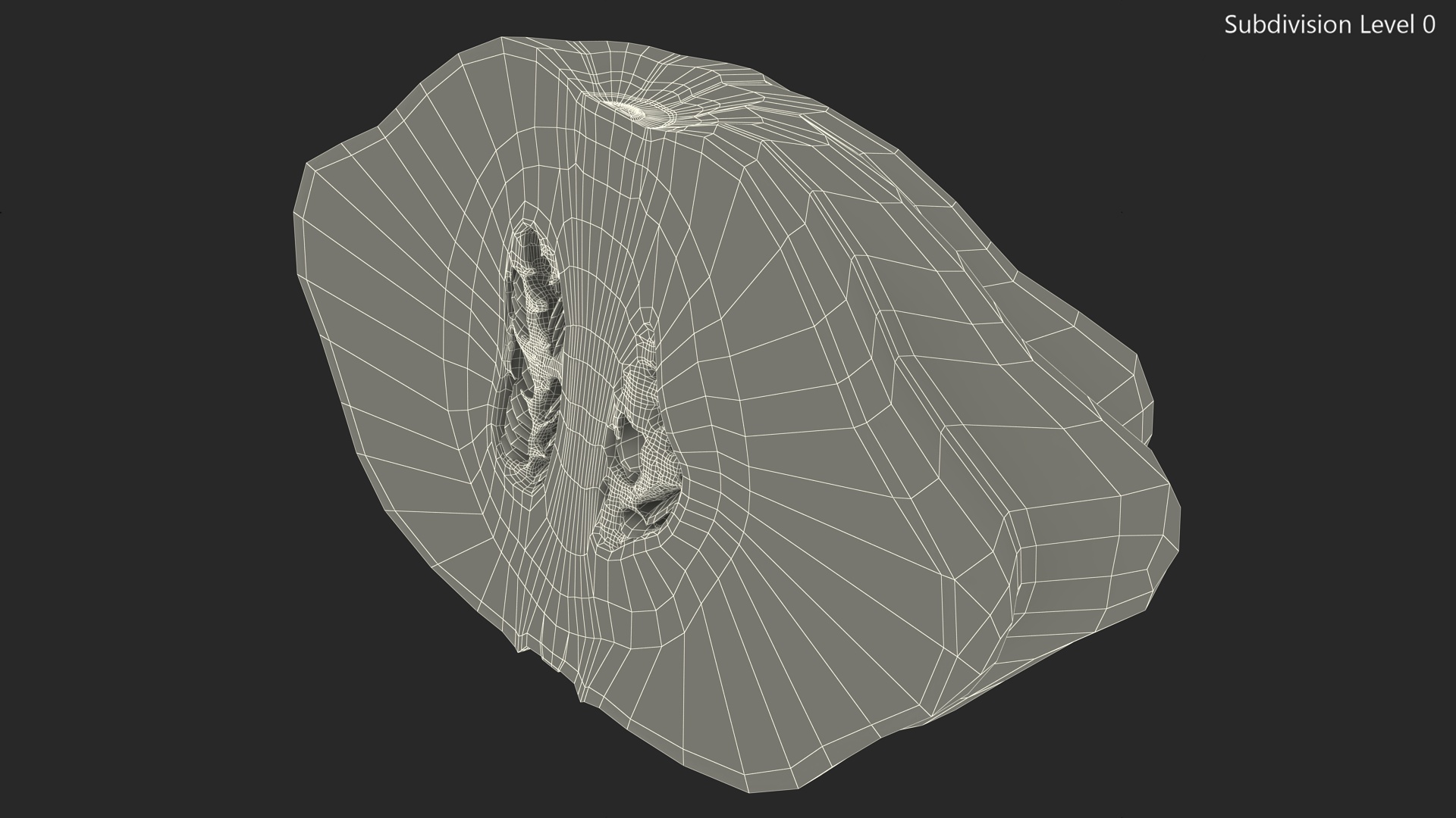 3D Half of Bush Pumpkin Green