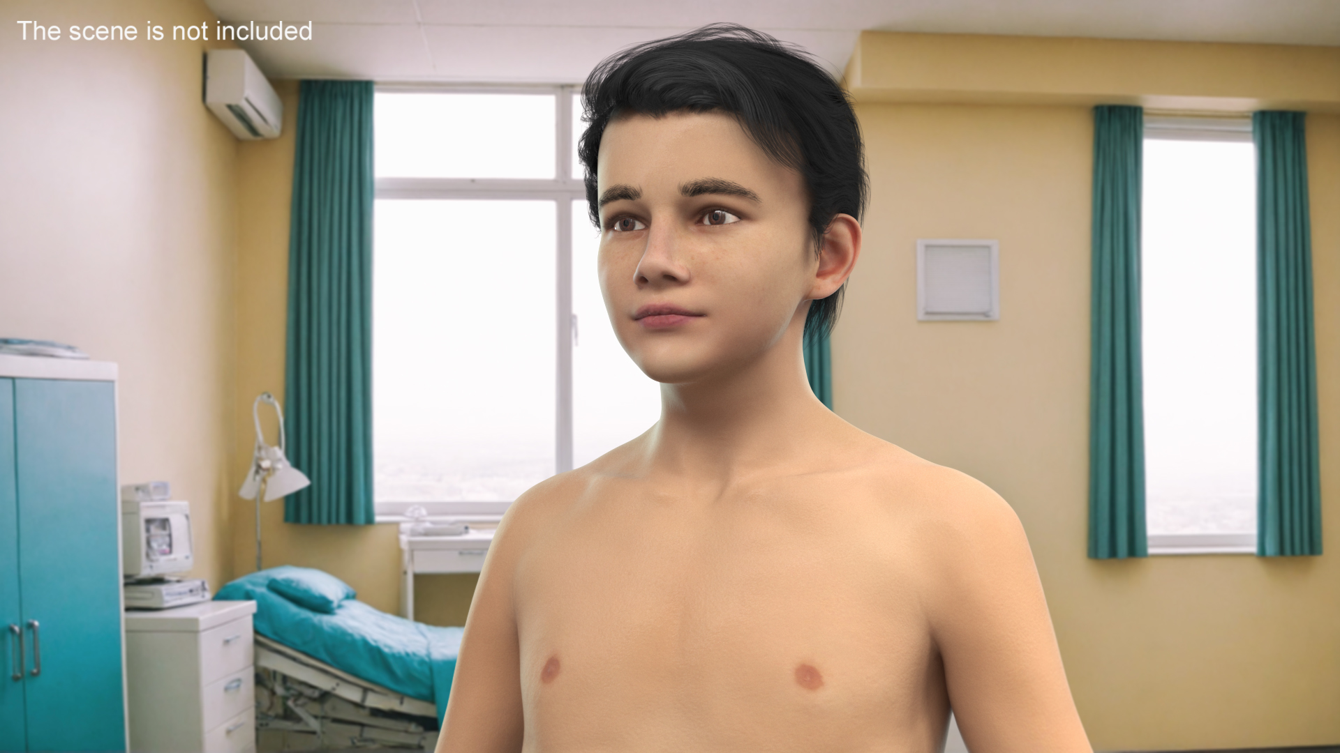 Realistic Skin Young Man with Full Body Anatomy 3D