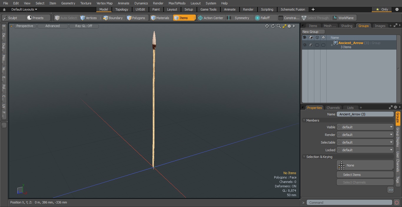 3D Ancient Arrow model