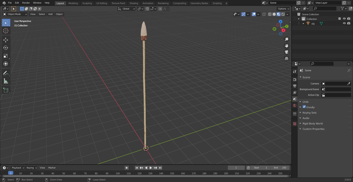 3D Ancient Arrow model