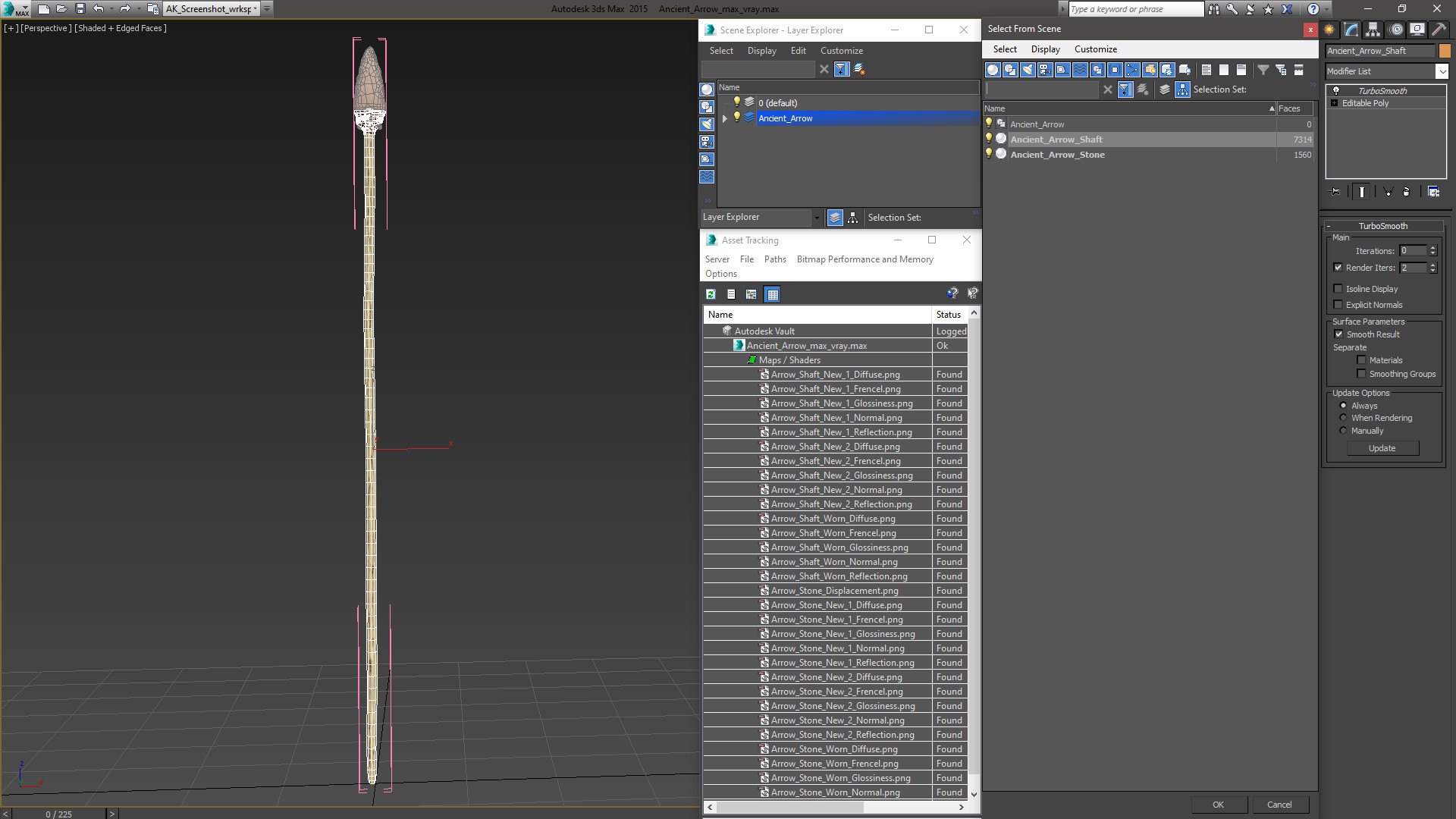 3D Ancient Arrow model