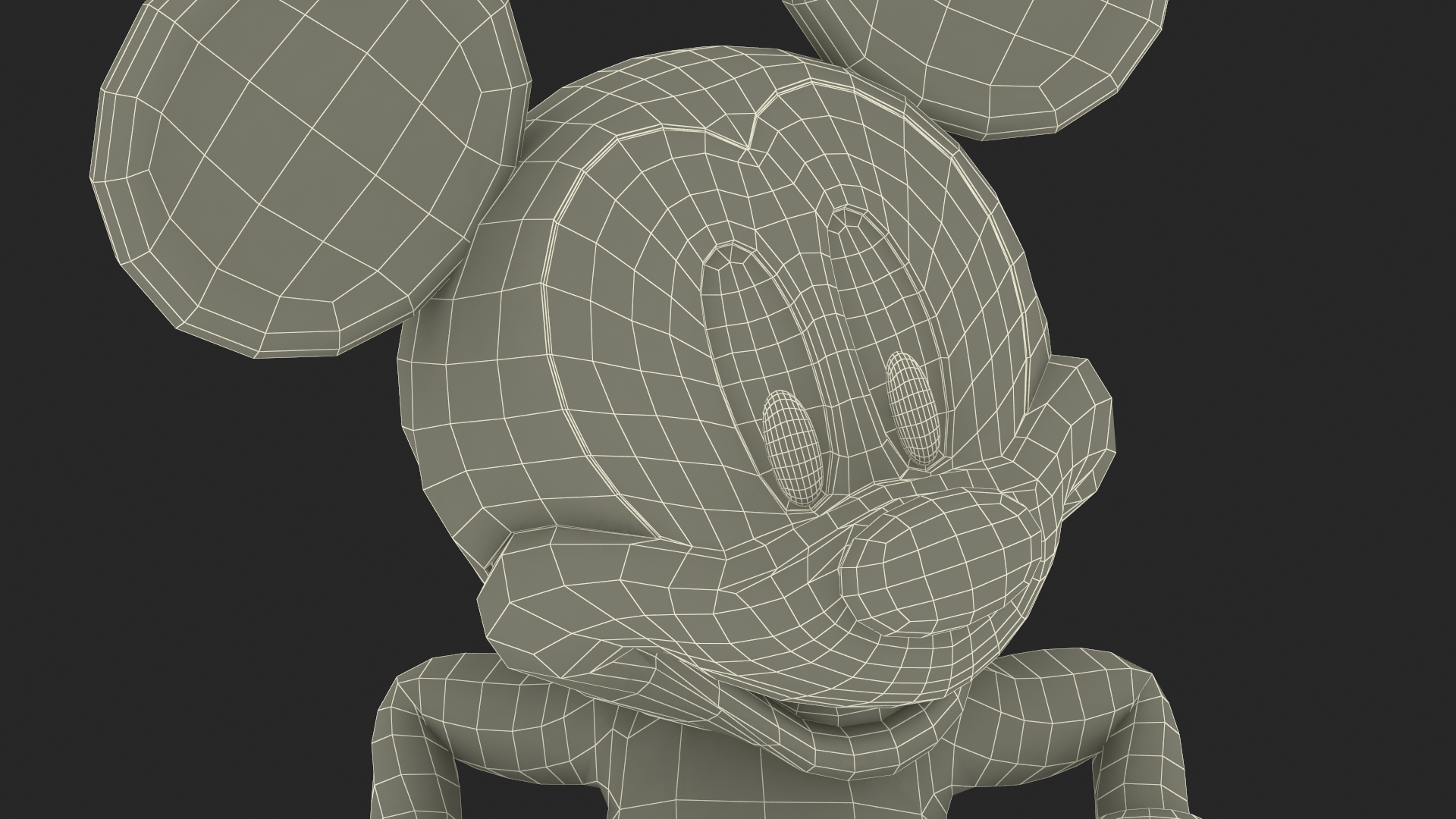 3D Character Mickey Mouse Standing