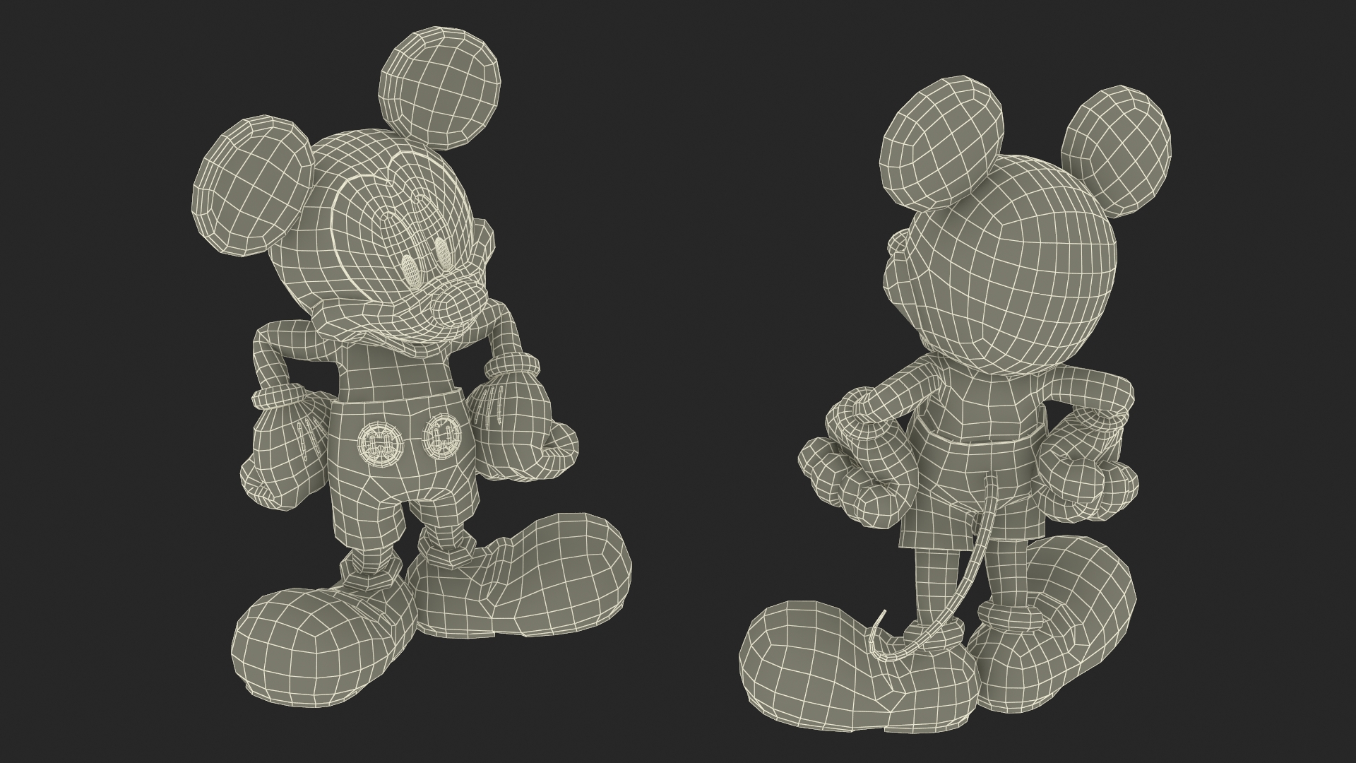 3D Character Mickey Mouse Standing