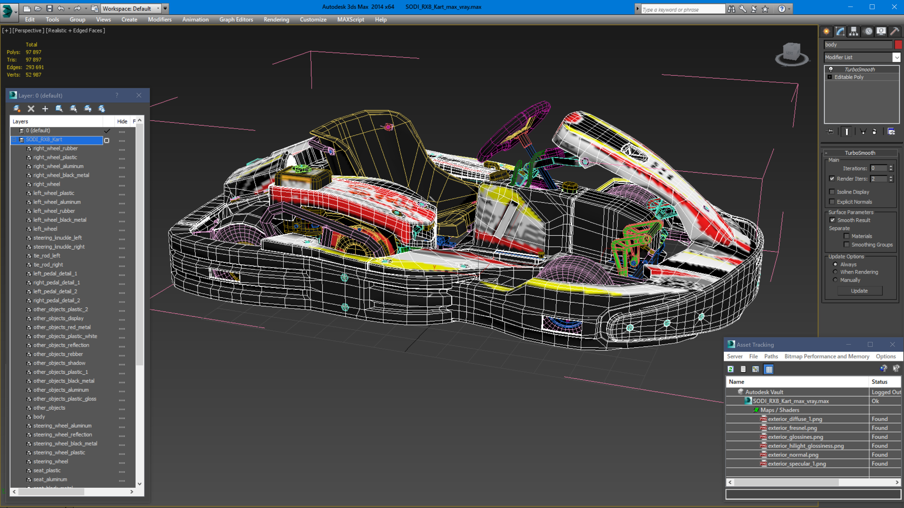 3D SODI RX8 Kart model