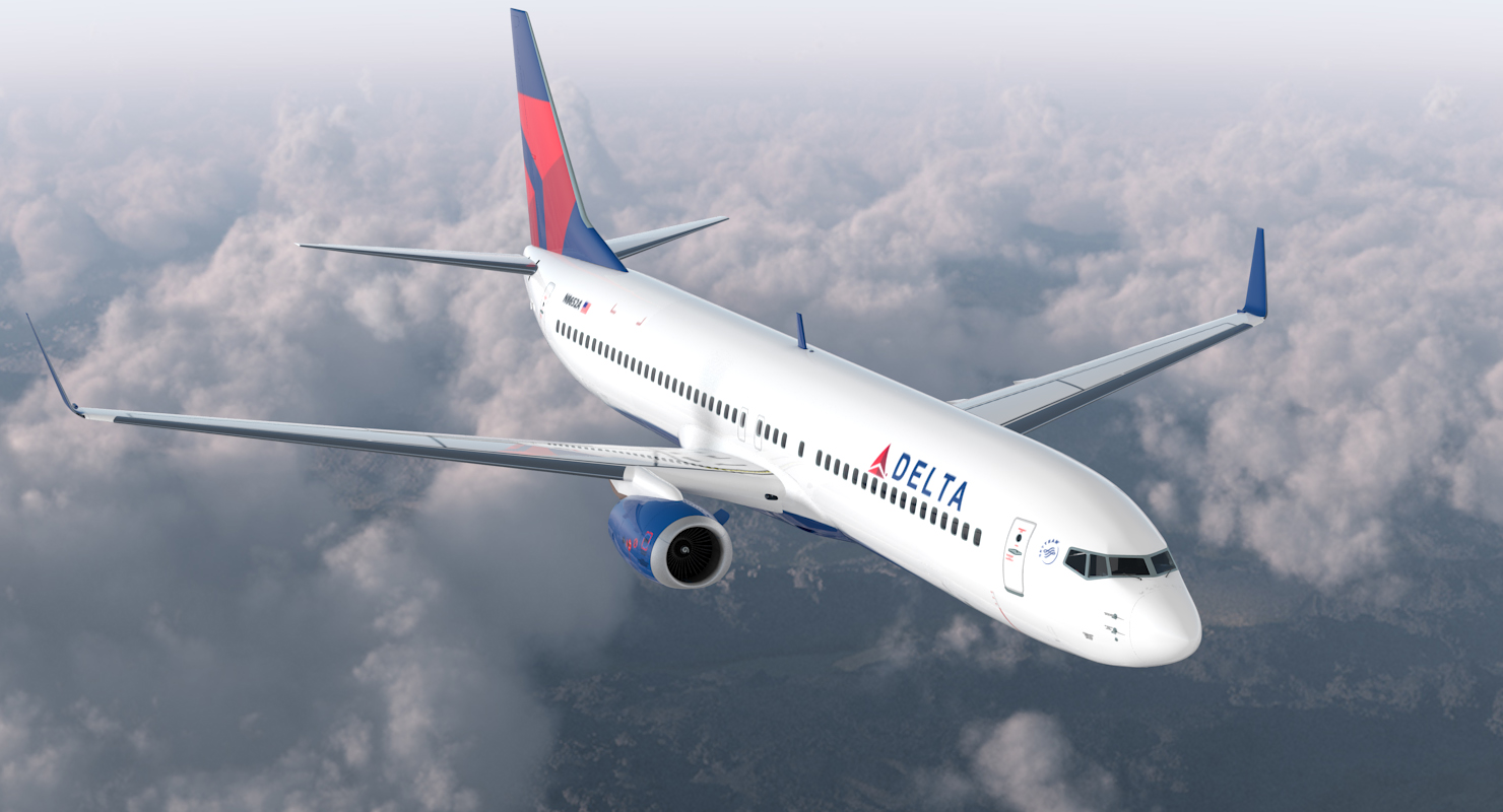 3D model Boeing 737 900 Delta Air Lines