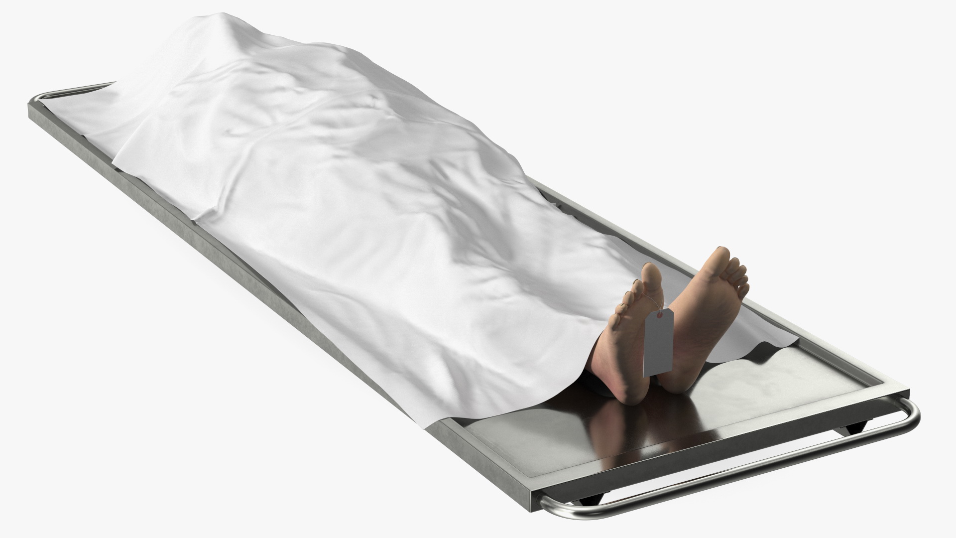 3D Male Dead Body Covered with Cloth model